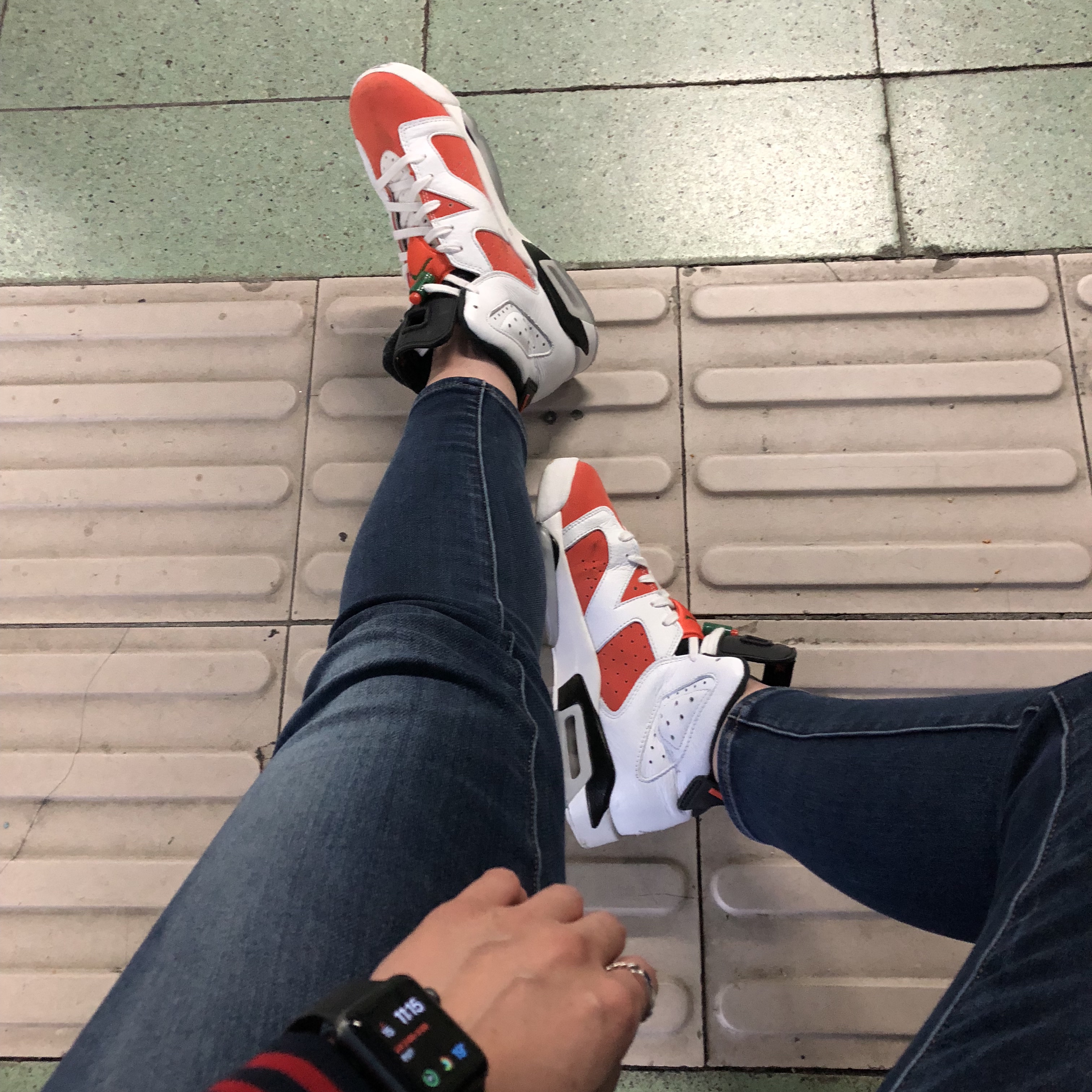 (GS) Jordan 6 Retro Gatorade Like Mike White 착용 스타일