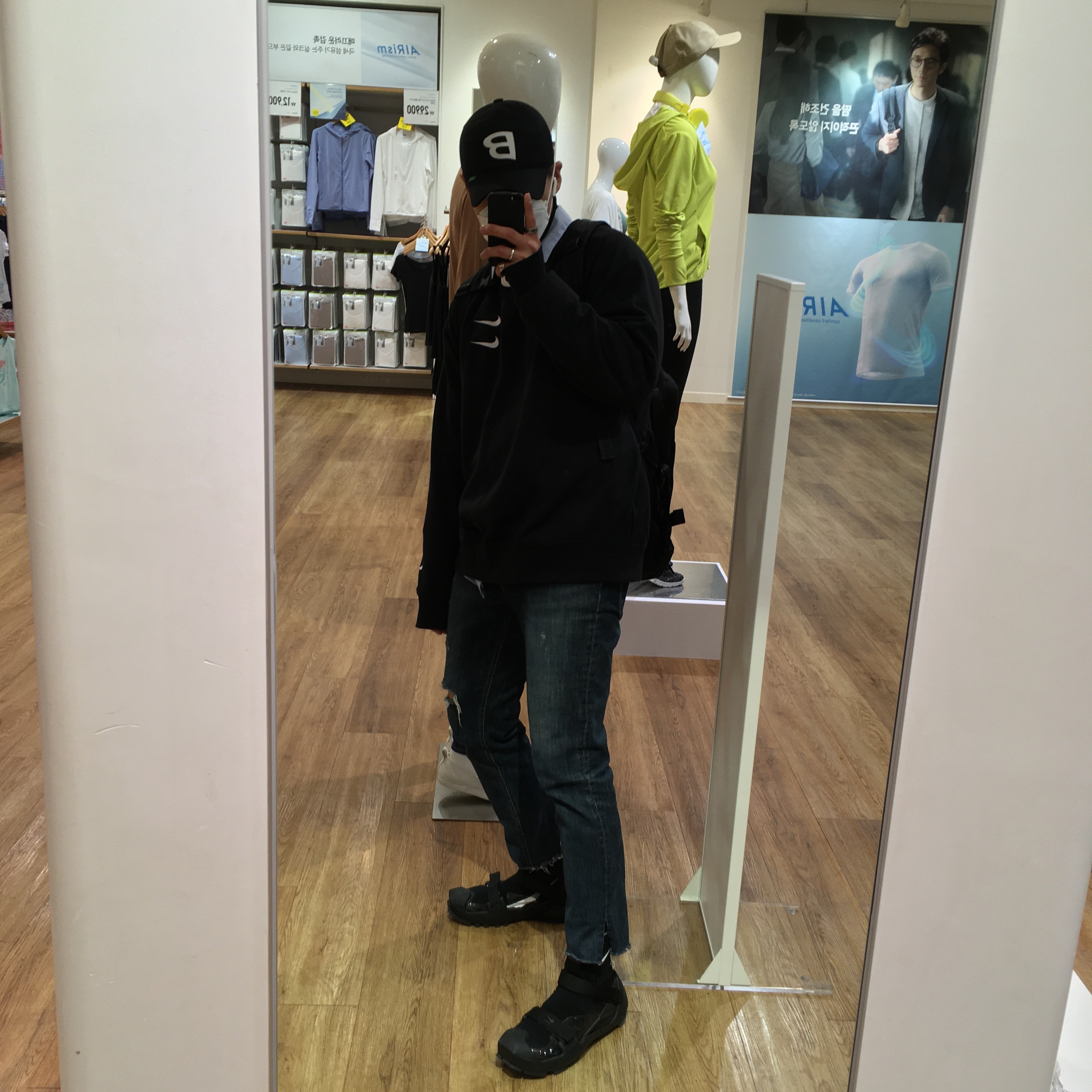 (W) Nike x Matthew M Williams Free TR 3 Flyknit SP Black 착용 스타일