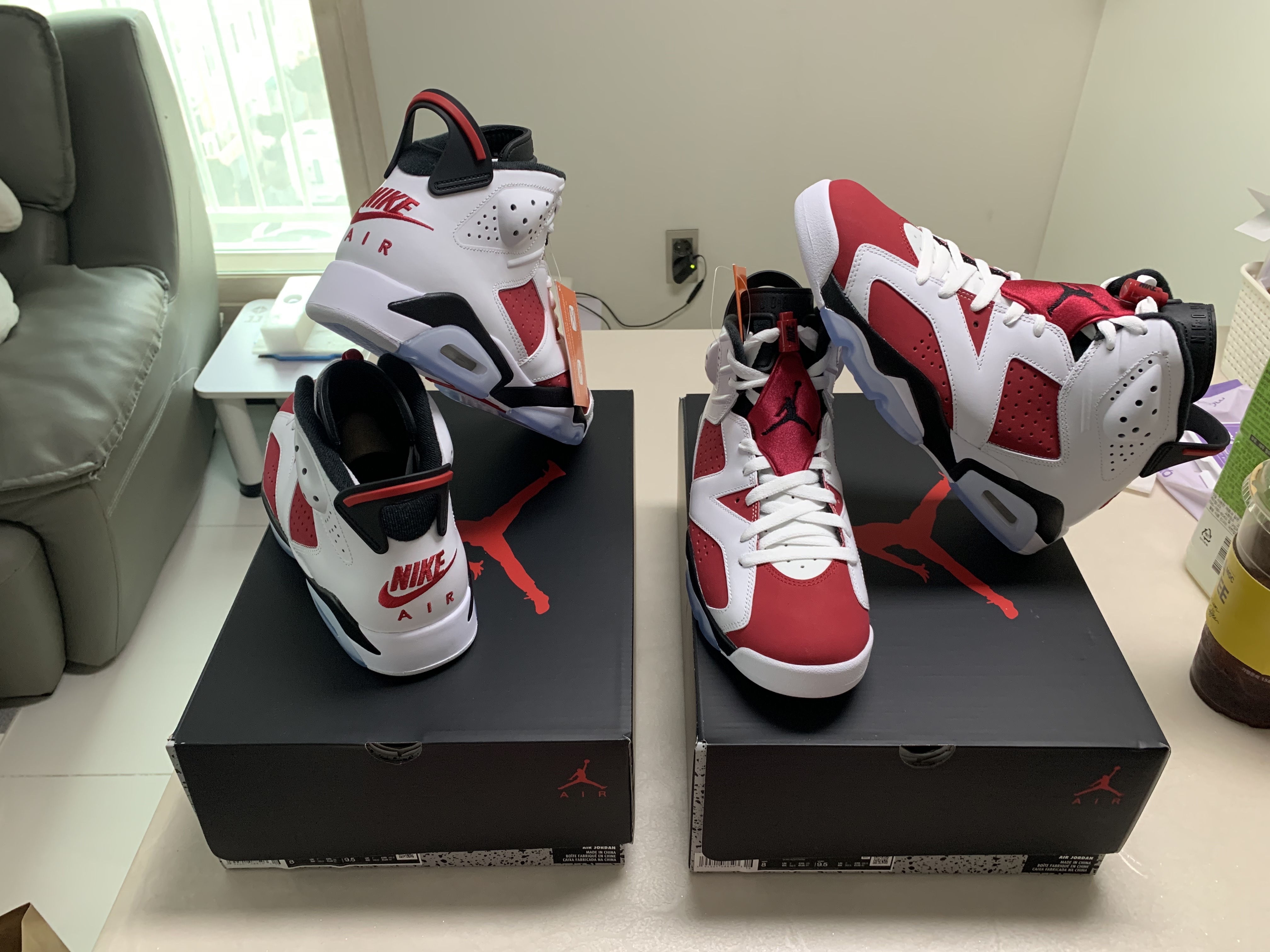 Jordan 6 Retro Carmine 2021 착용 스타일 - 1