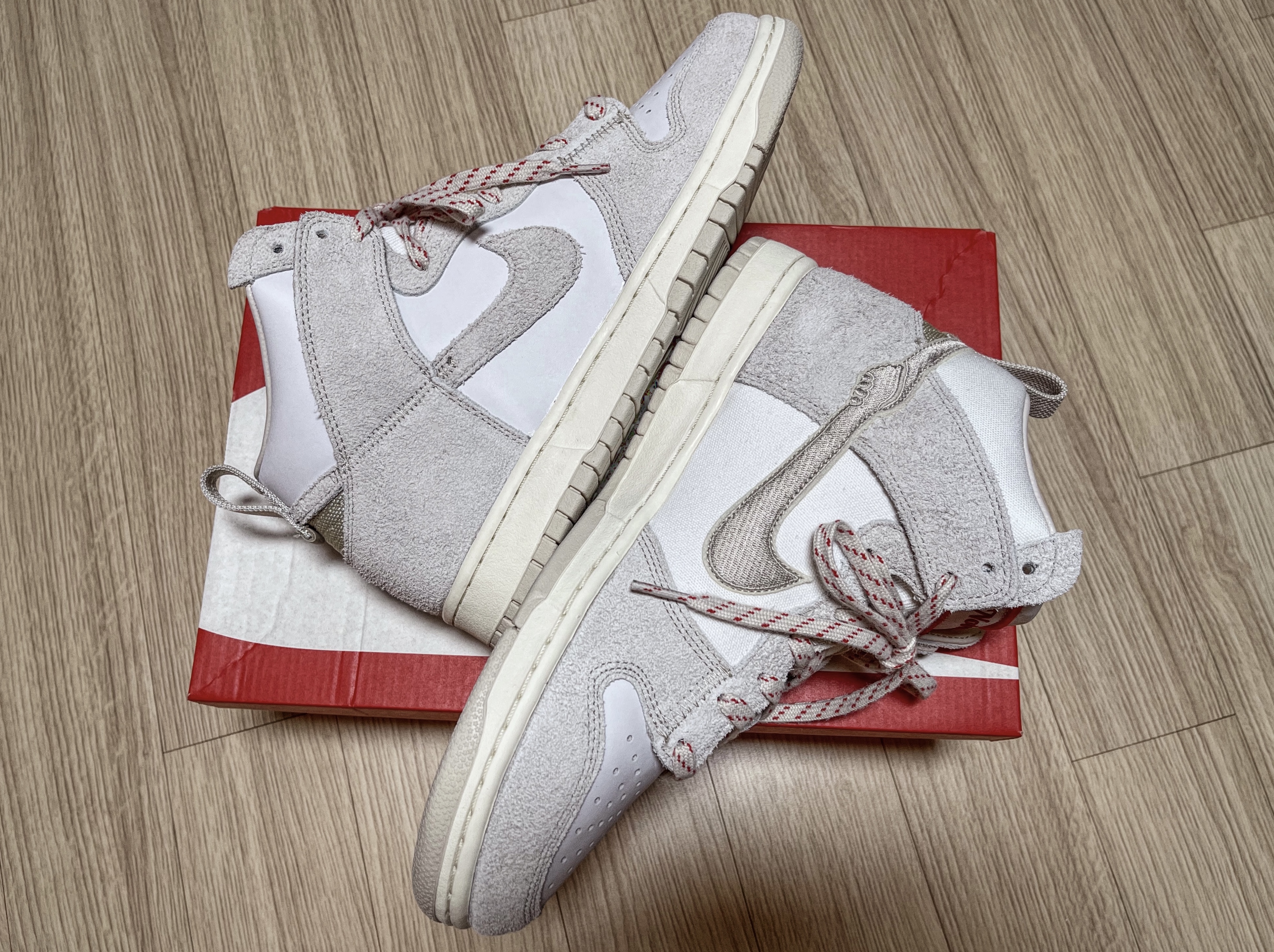 Nike x Notre Dunk High Light Orewood Brown 착용 스타일 - 2