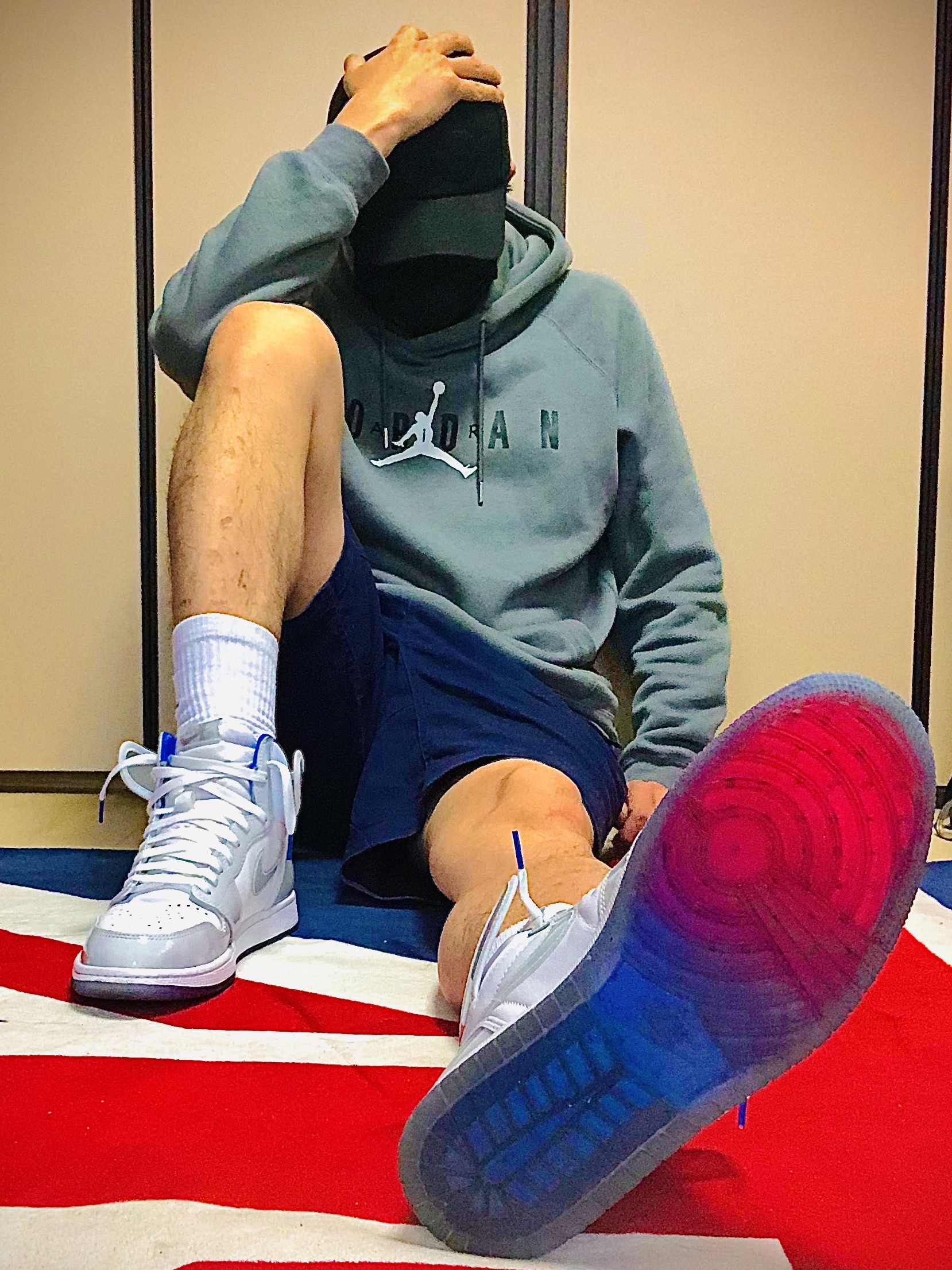 Jordan 1 Retro High Zoom White Racer Blue 착용 스타일