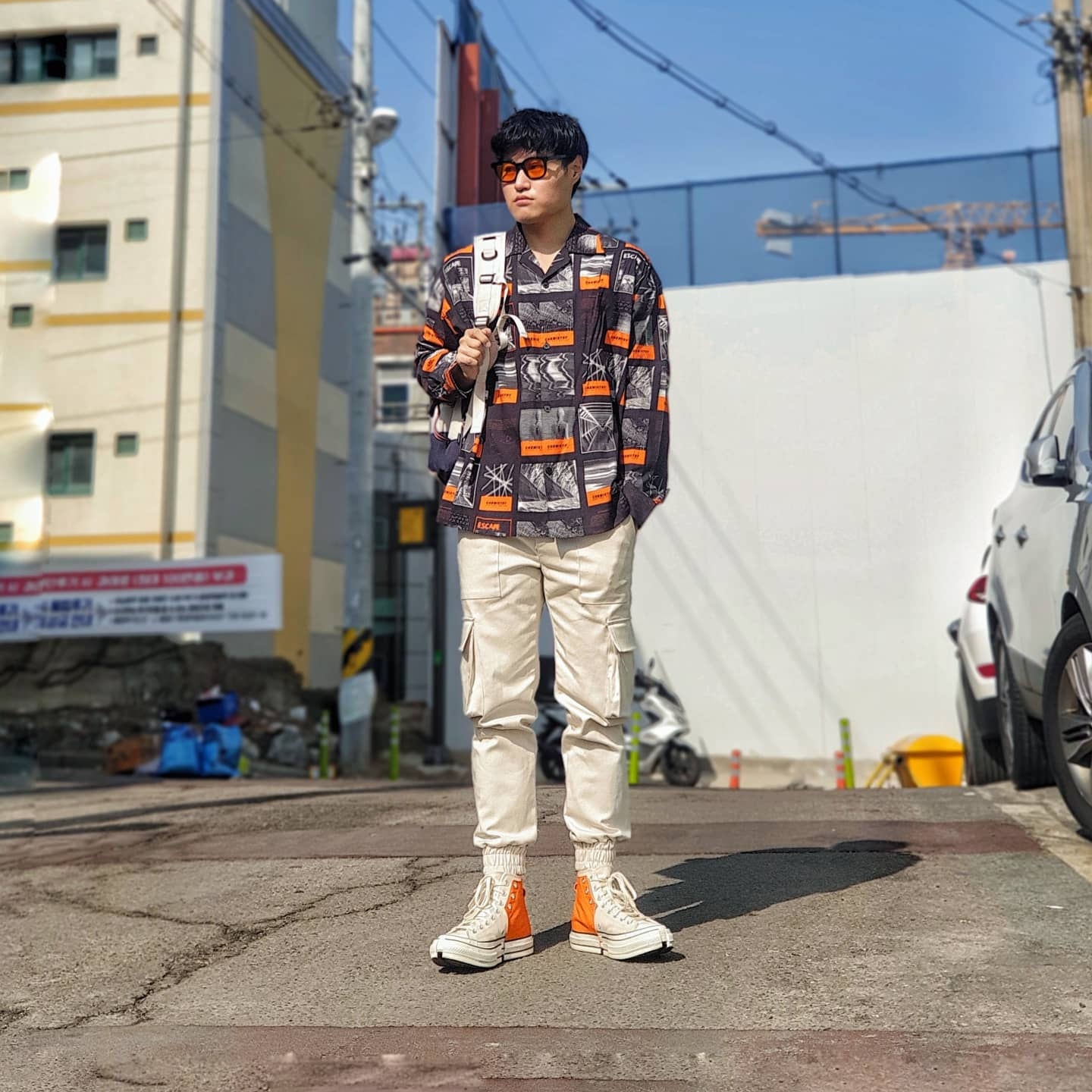 Converse x Feng Chen Wang Chuck 70 2-in-1 Persimmon Orange 착용 스타일 - 2