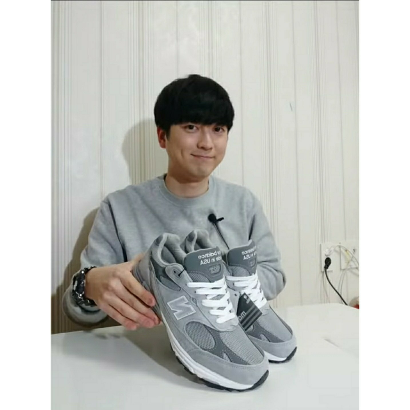 New Balance 993 Made in USA Grey - D Standard 착용 스타일 - 2
