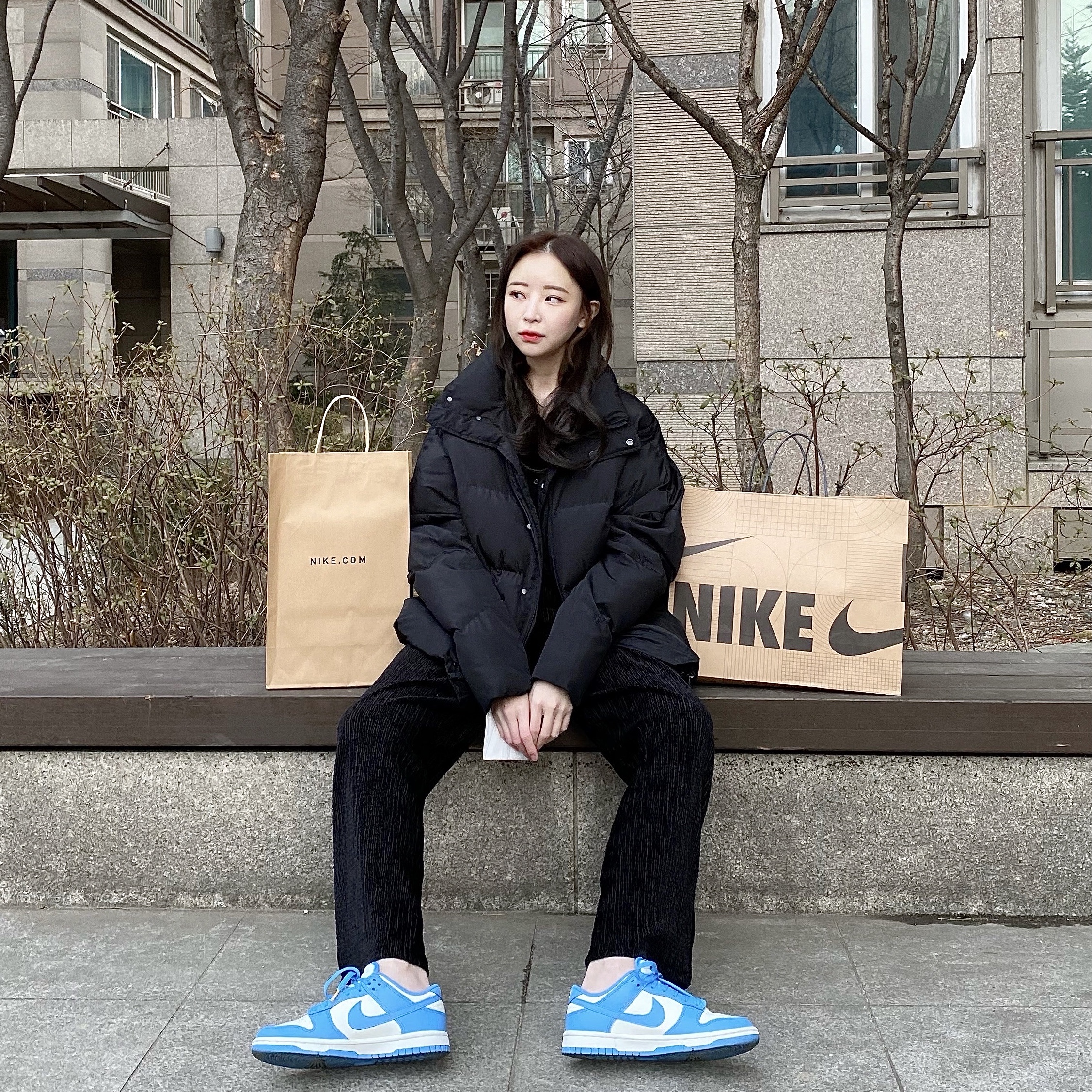 (W) Nike Dunk Low Coast 착용 스타일 - 3