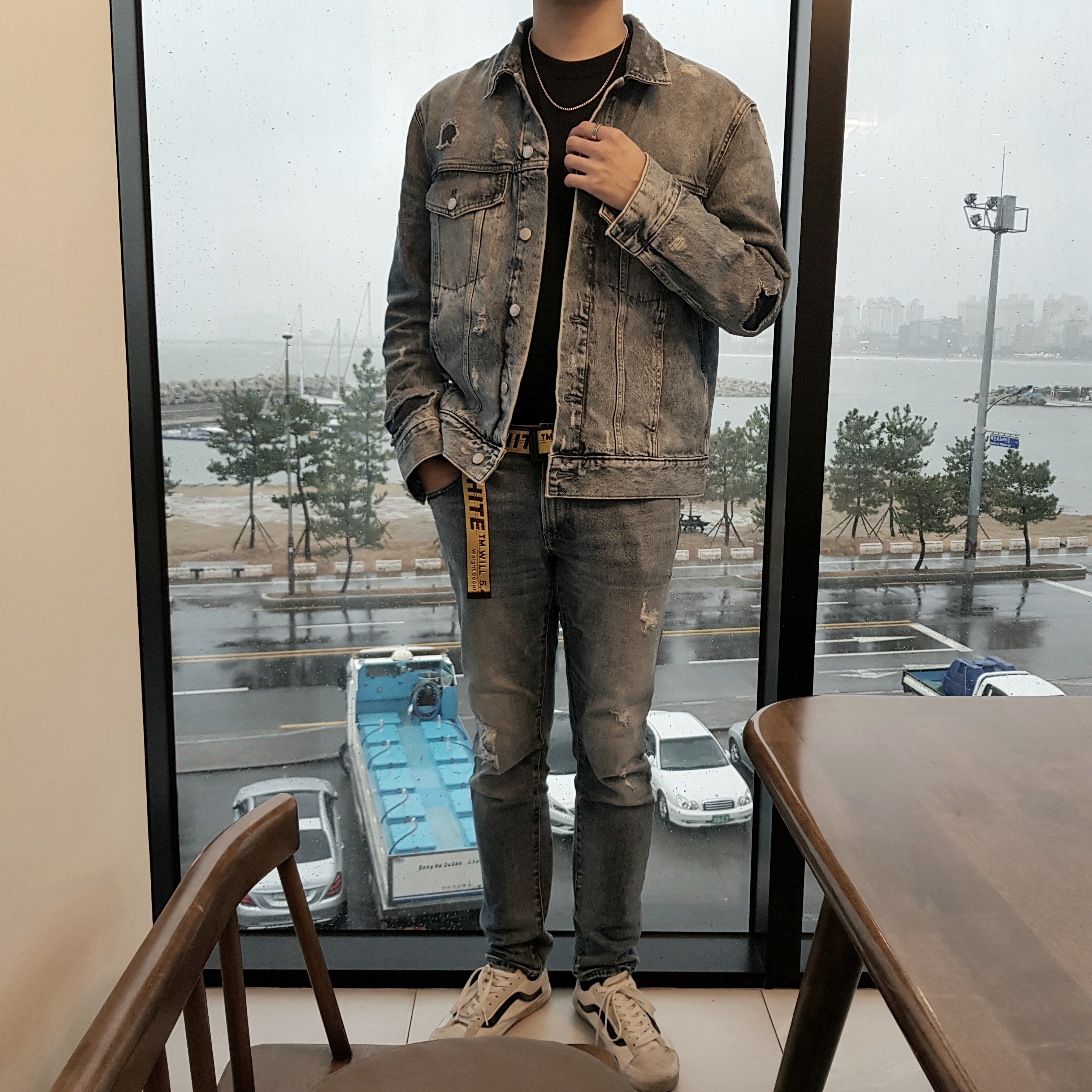 Vans Style 36 Marshmallow Dress Blues 착용 스타일