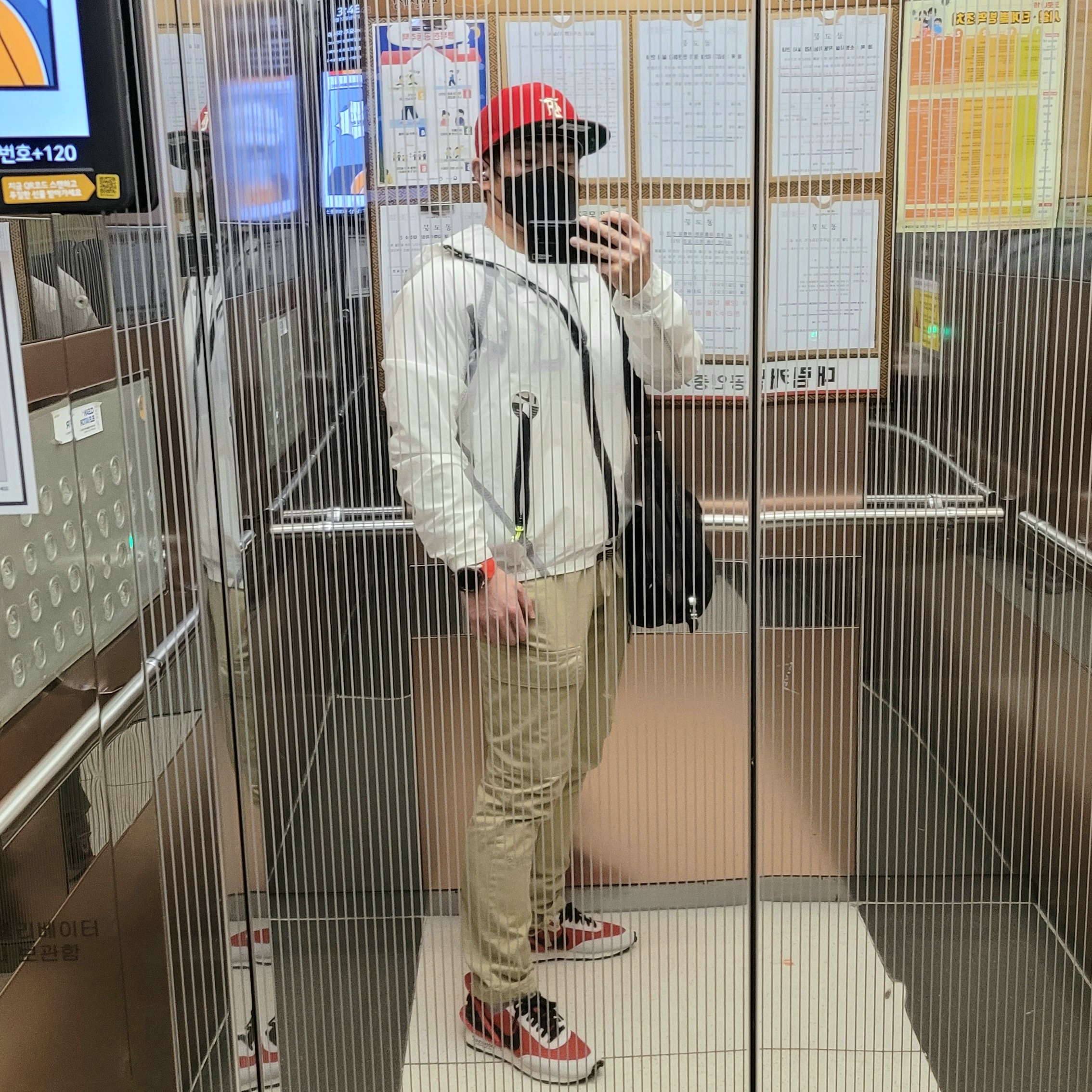 (W) Nike x Undercover Daybreak University Red 착용 스타일 - 4