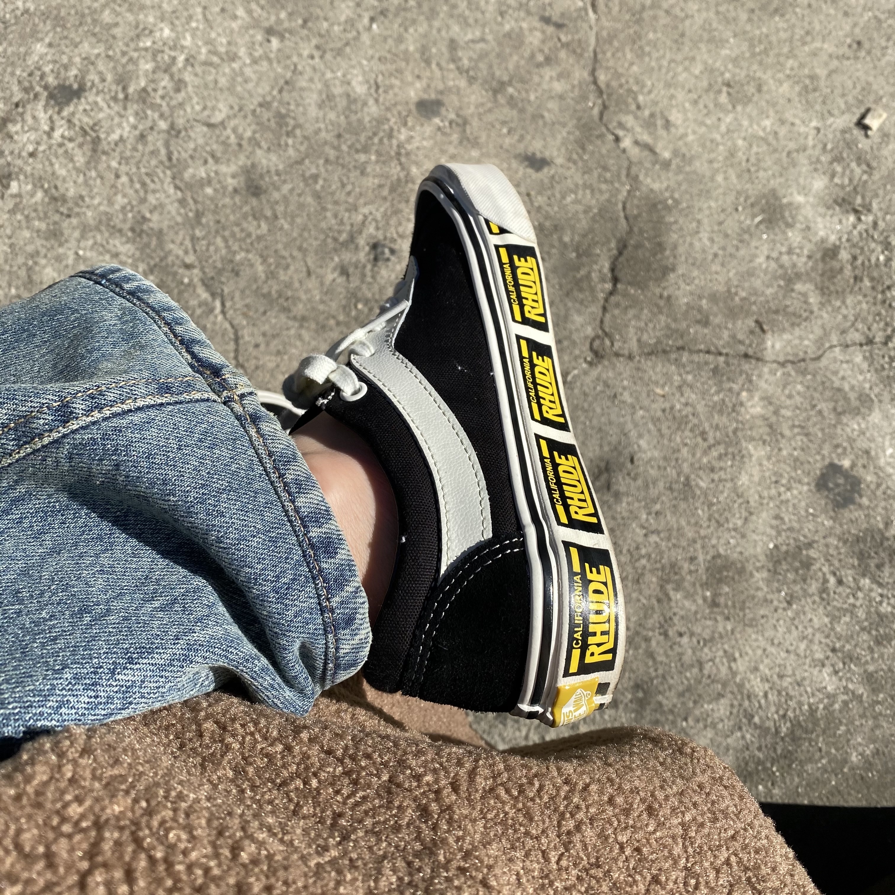 Vans x Rhude Bold Ni Black 착용 스타일