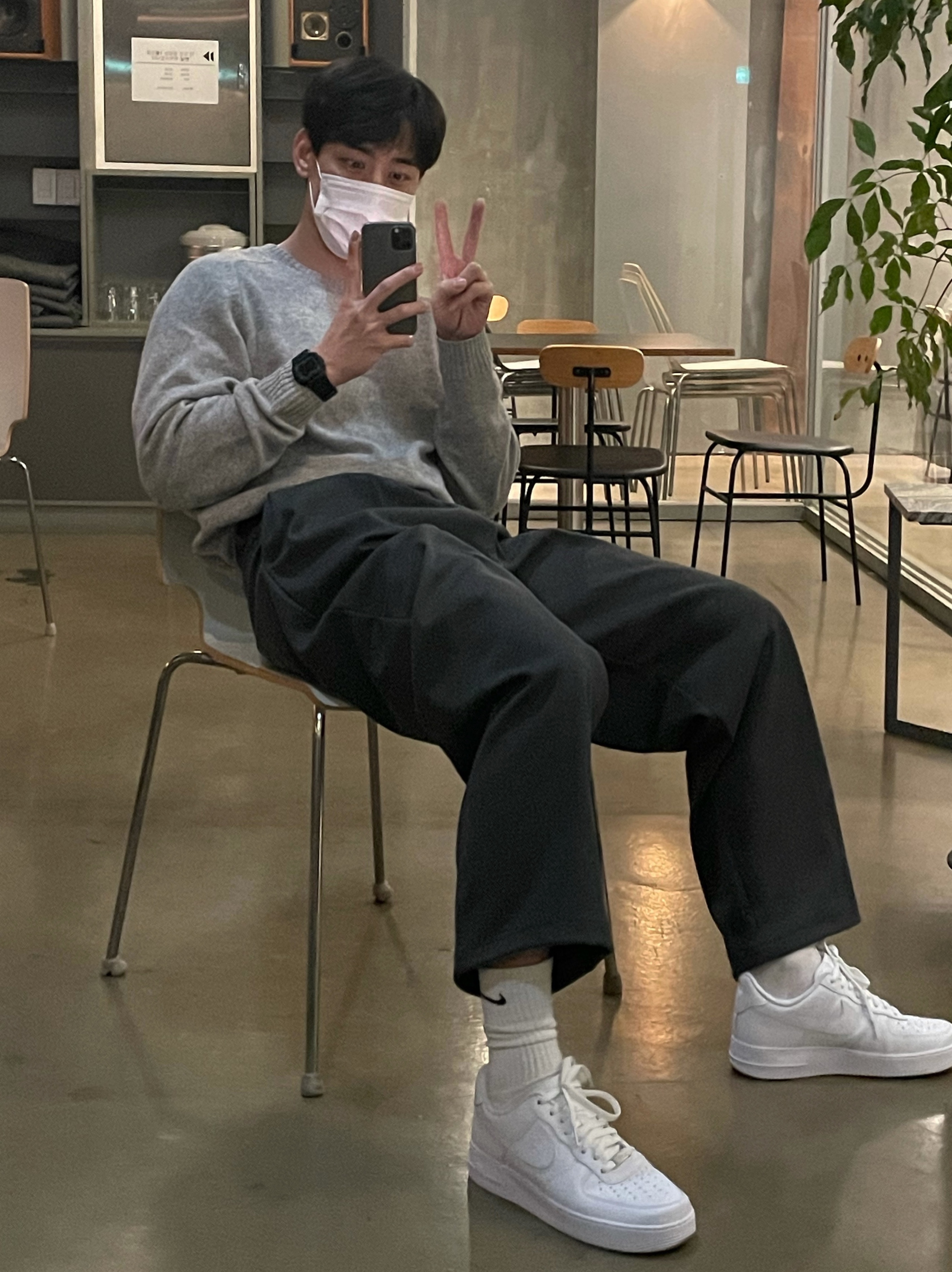 Nike Air Force 1 '07 Low White 착용 스타일