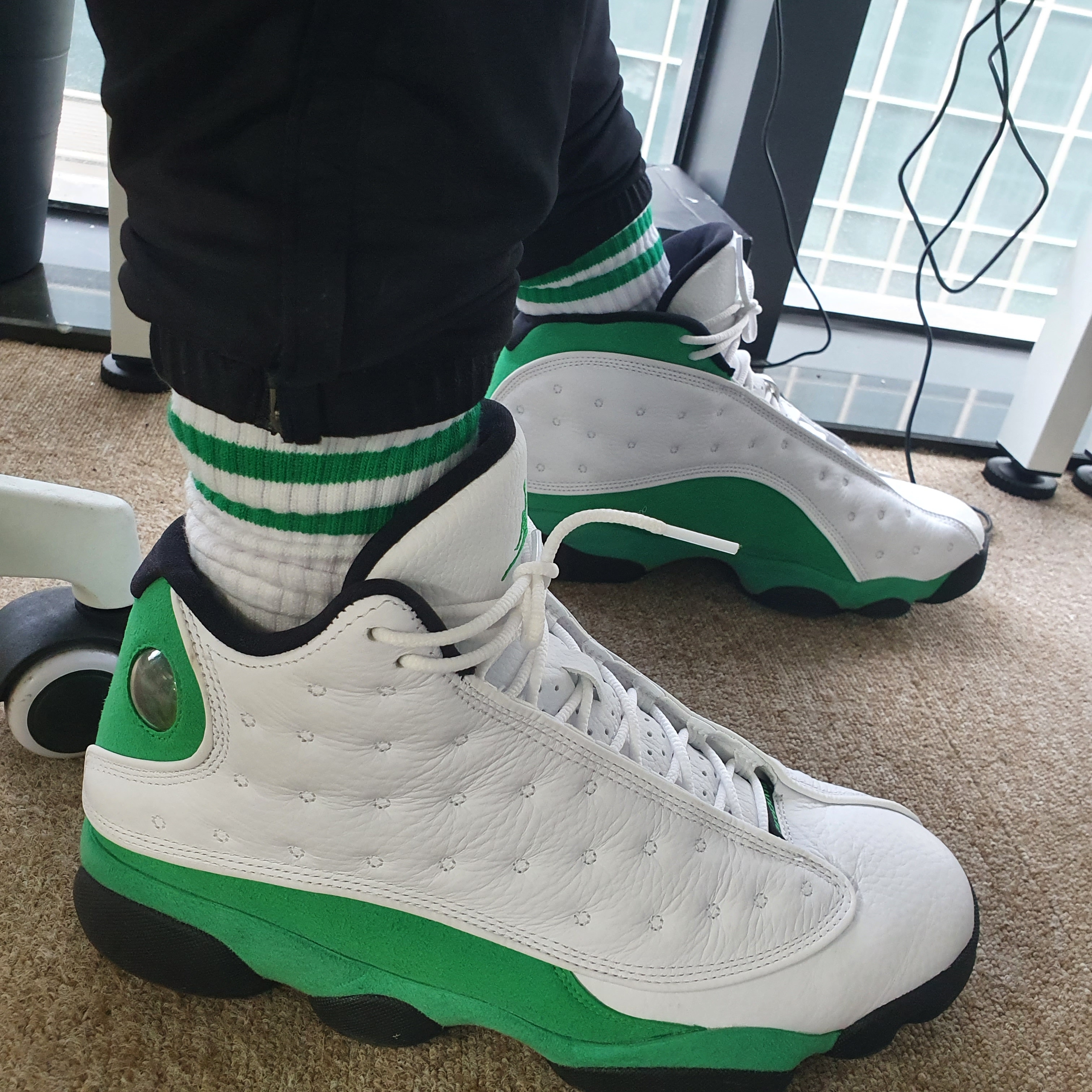 Jordan 13 Retro Lucky Green 착용 스타일