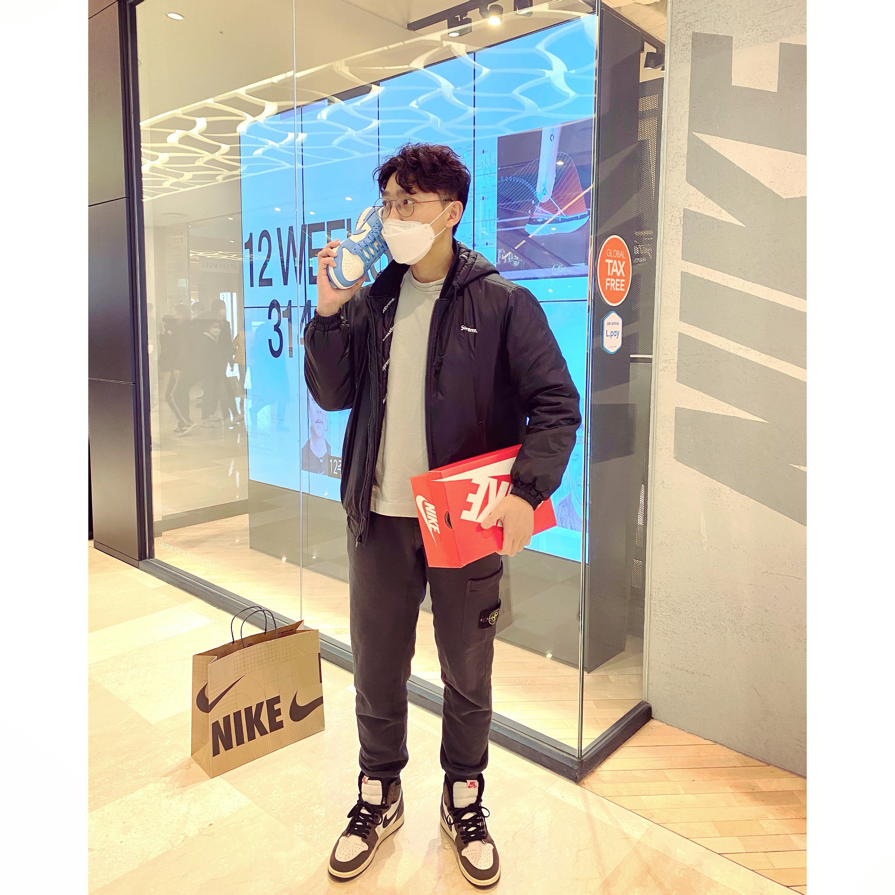 Jordan 1 x Travis Scott Retro High OG SP Mocha 착용 스타일