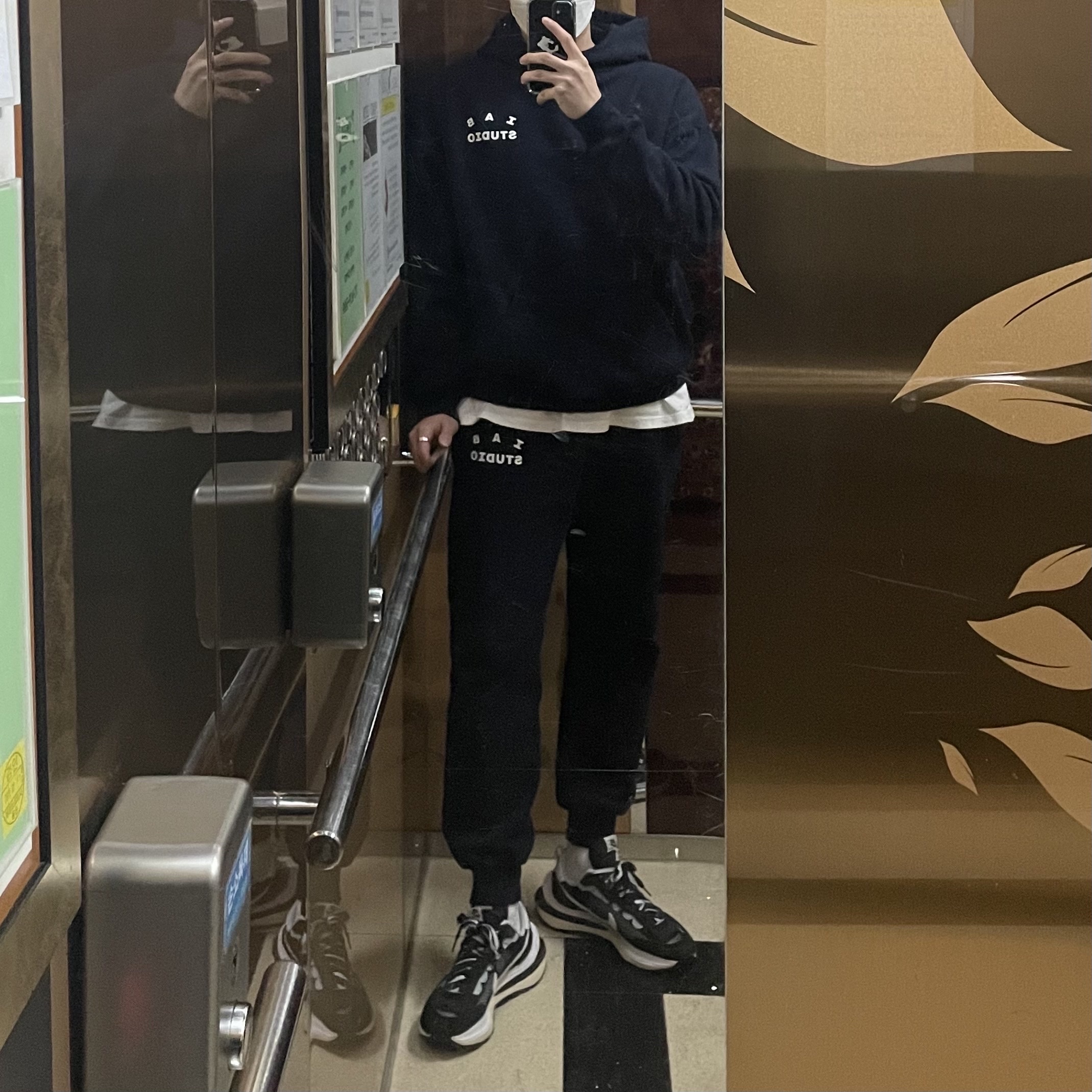 IAB Studio Hoodie Navy - 21SS, IAB Studio Sweatpants Navy - 21SS 착용 스타일