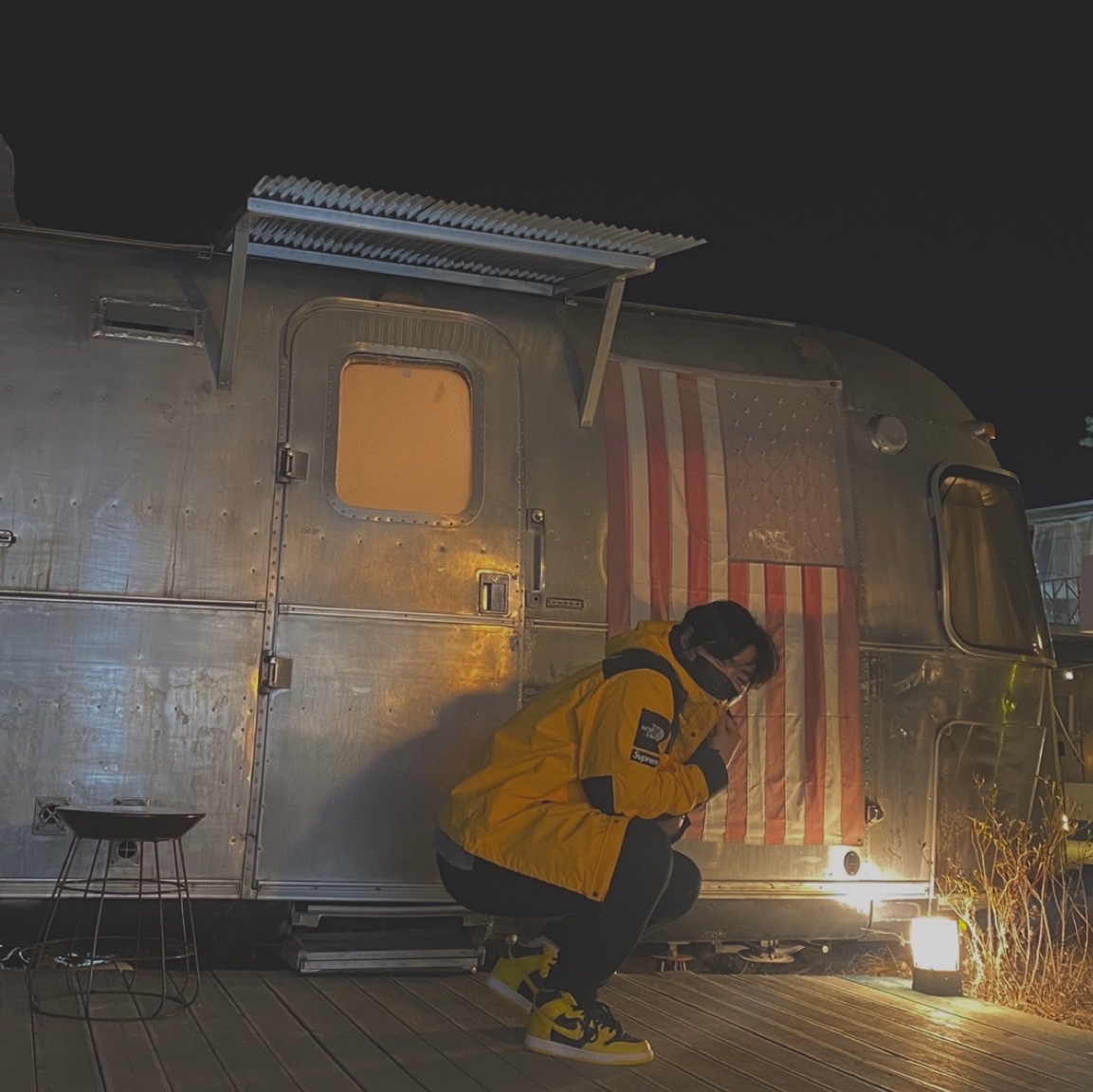 Supreme x The North Face Arc Logo Mountain Parka Yellow - 19SS, Nike Dunk High SP Varsity Maize 착용 스타일
