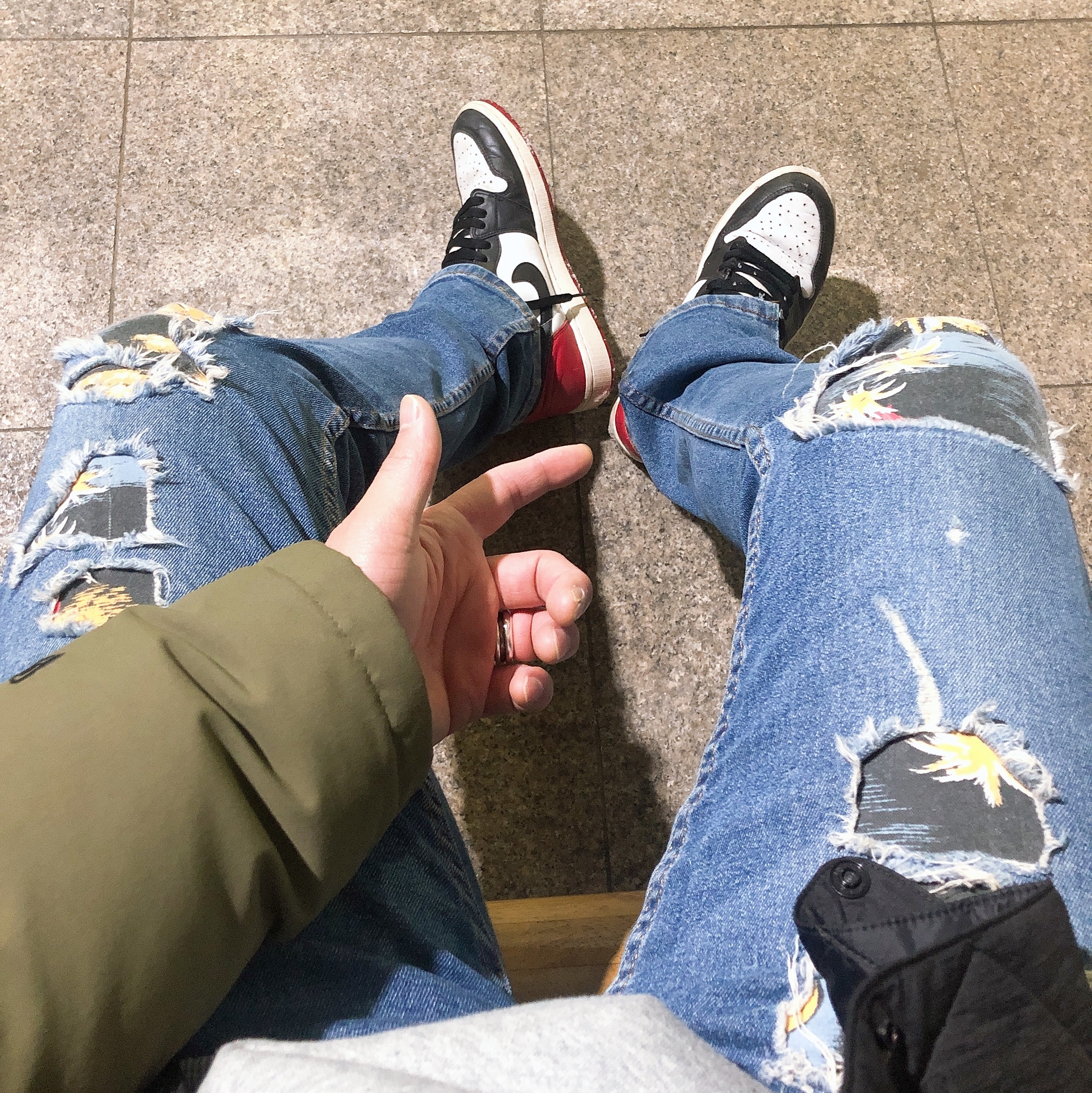 Jordan 1 Retro High OG Black Toe 2016 착용 스타일