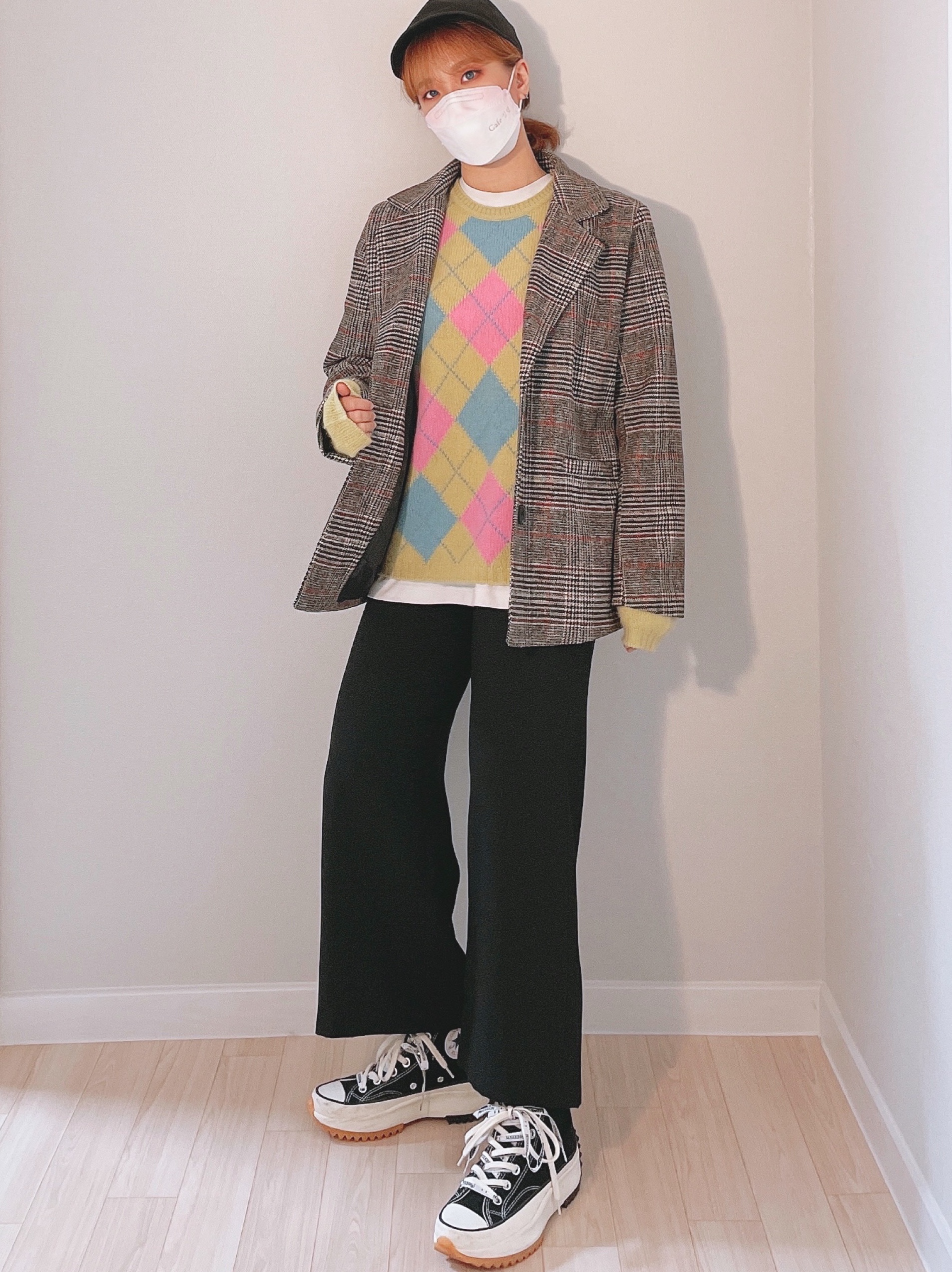Converse x JW Anderson Run Star Hike Hi Black 착용 스타일