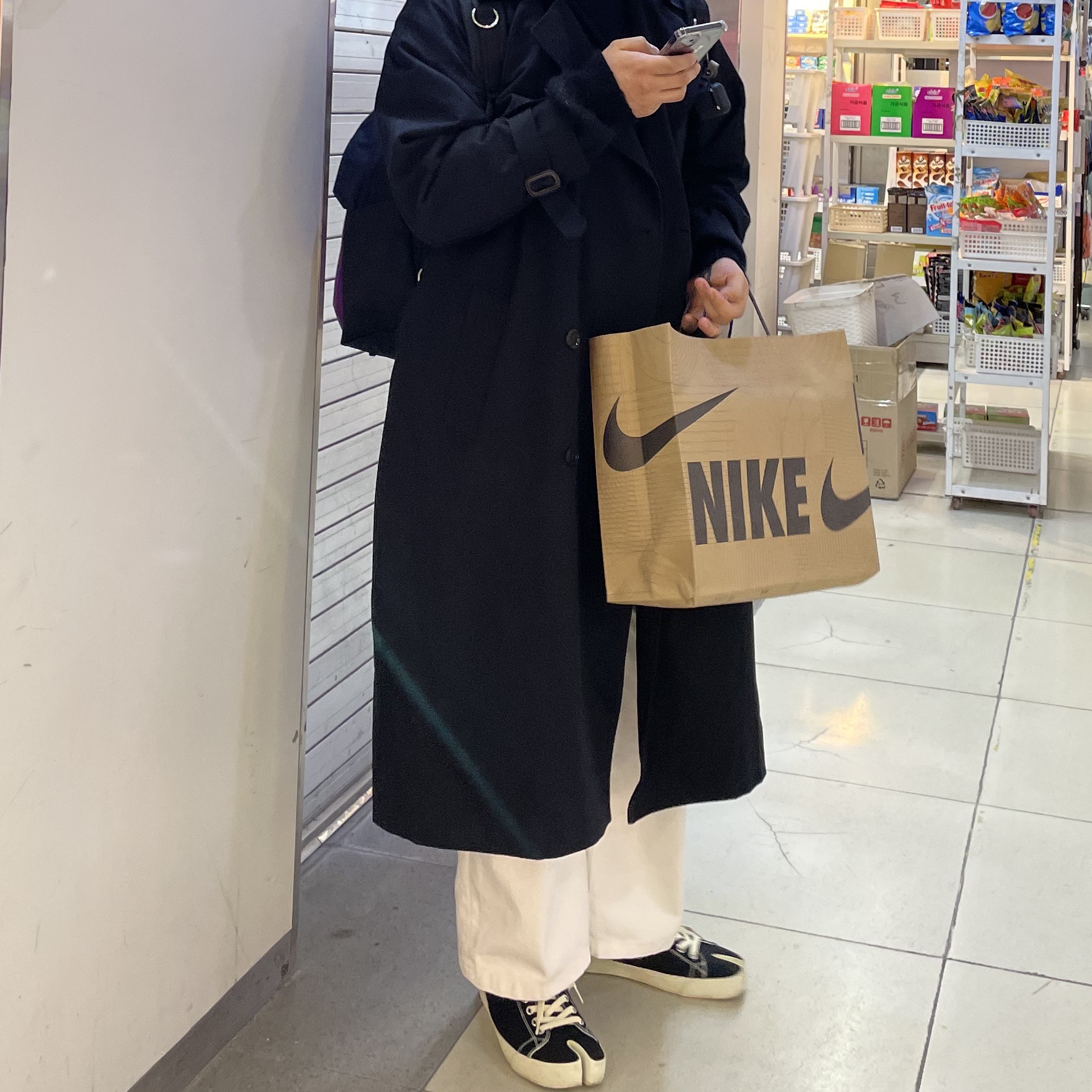 Maison Margiela Tabi Low Black 착용 스타일
