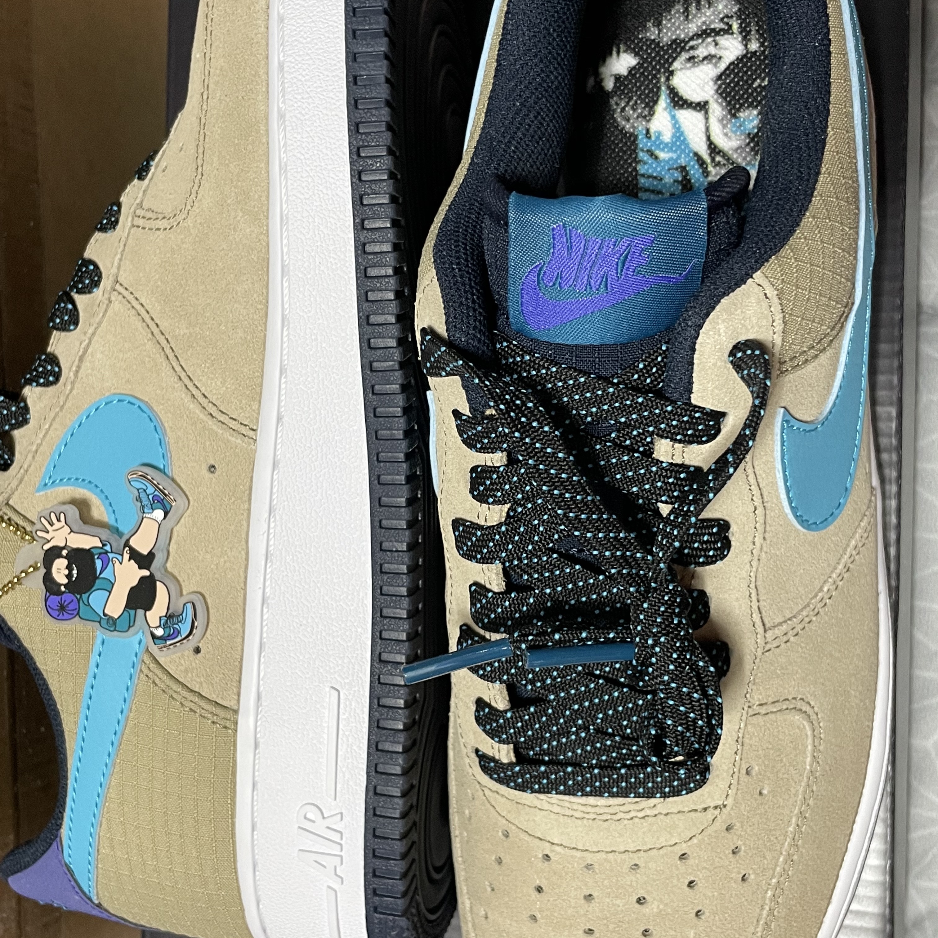 Nike Air Force 1 '07 LV8 2 Khaki 착용 스타일 - 1