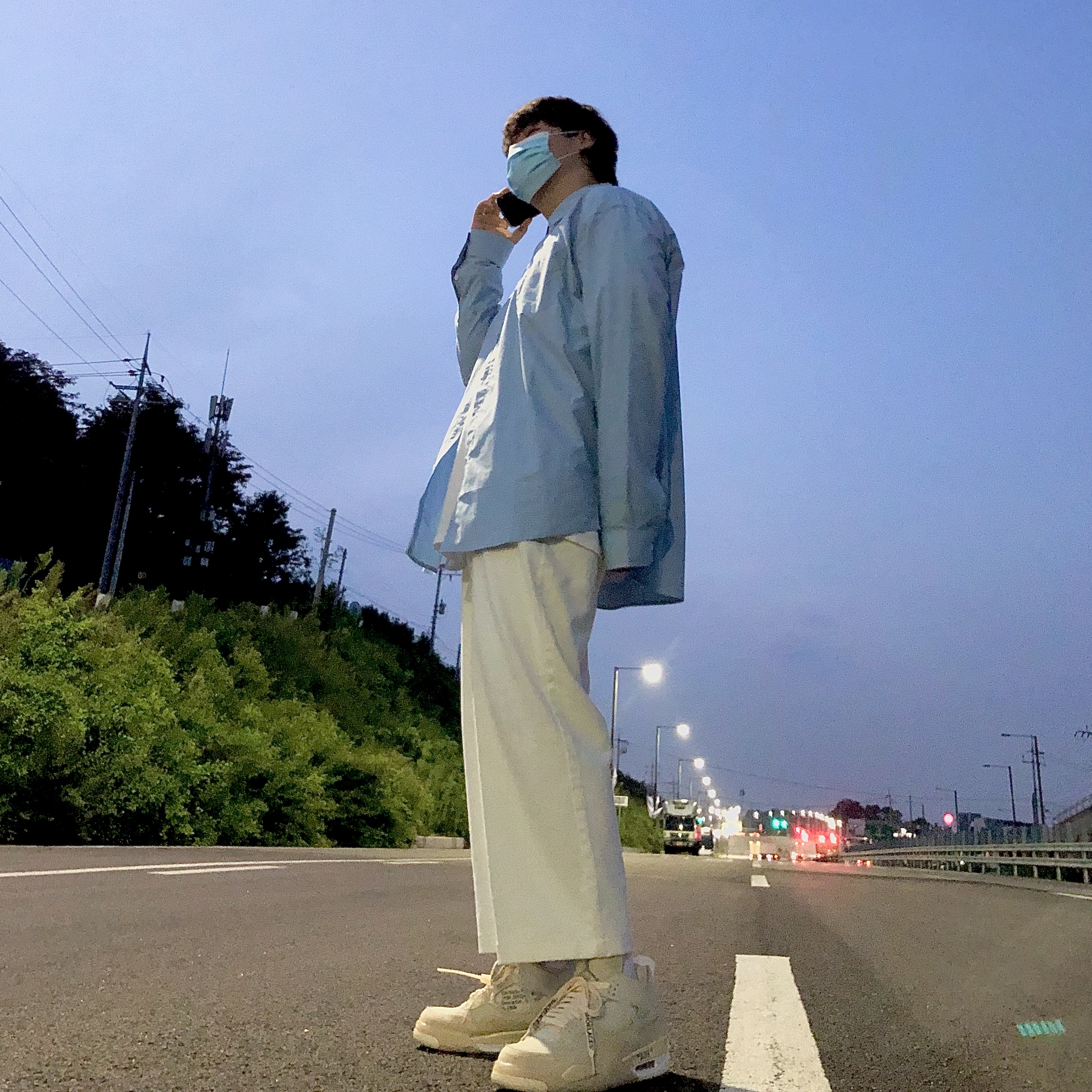 (W) Jordan 4 x Off-White Retro SP Sail 착용 스타일