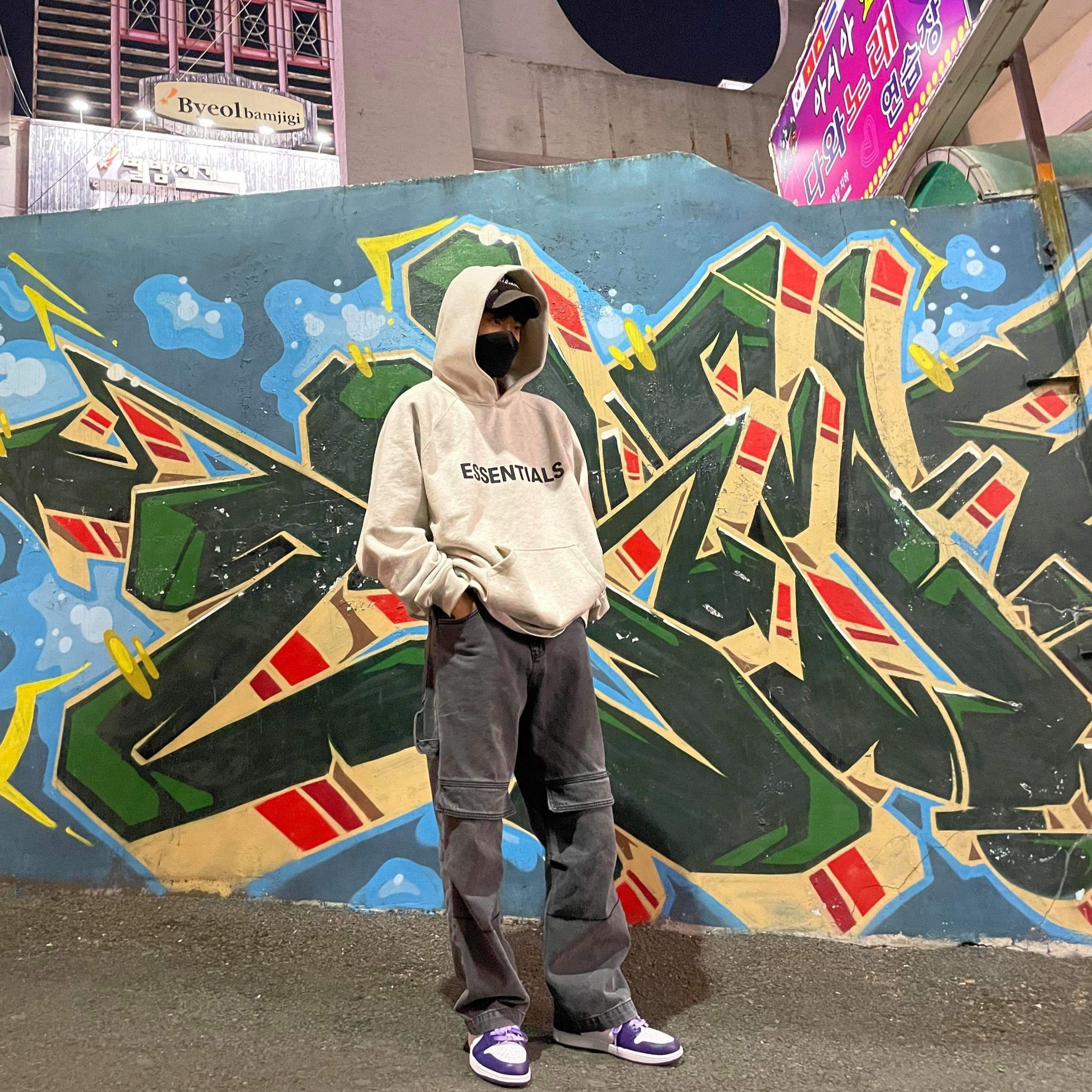Jordan 1 Retro High OG Court Purple 2020, Essentials 3D Silicon Applique Pullover Hoodie Oatmeal/Oatmeal Heather/Light Heather Oatmeal 2020 착용 스타일