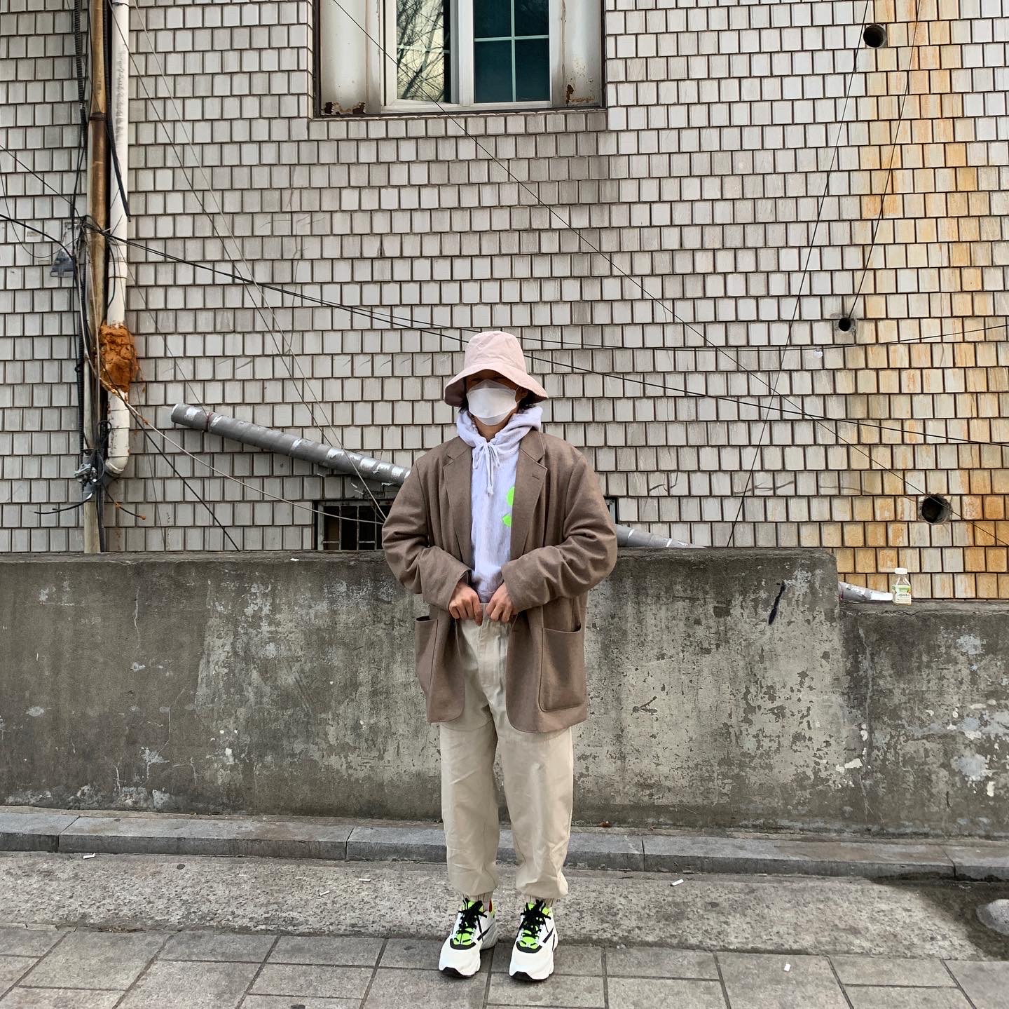 Supreme S Logo Hooded Sweatshirt Ash Grey - 19FW 착용 스타일 - 1