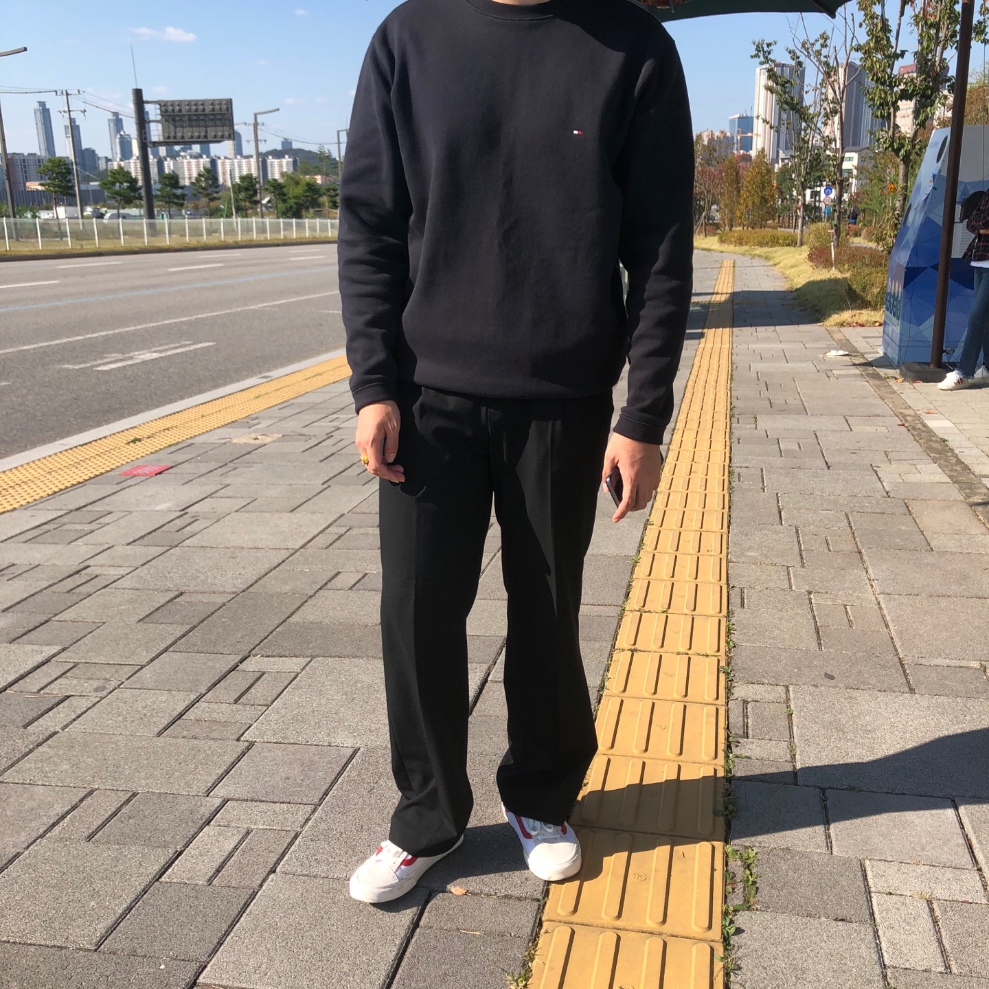 Vans Style 36 Marshmallow Racing Red 착용 스타일