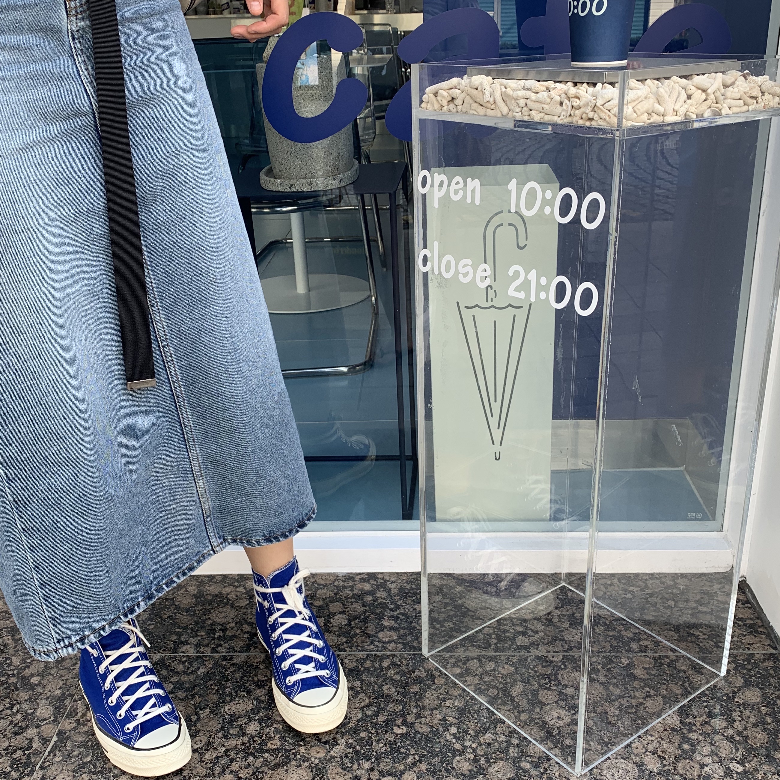 Converse Chuck 70 High Rush Blue 착용 스타일 - 4