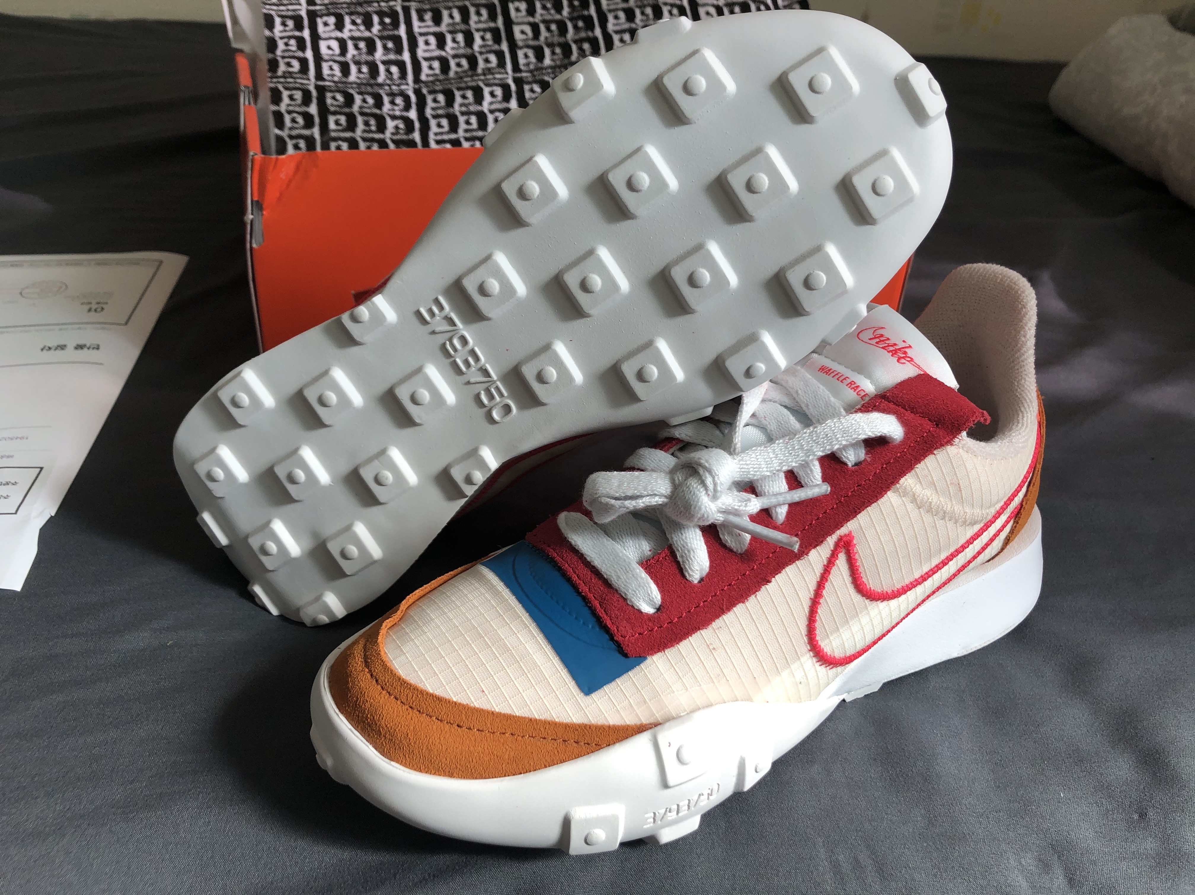 (W) Nike Waffle Racer 2X Pearl White 착용 스타일 - 2