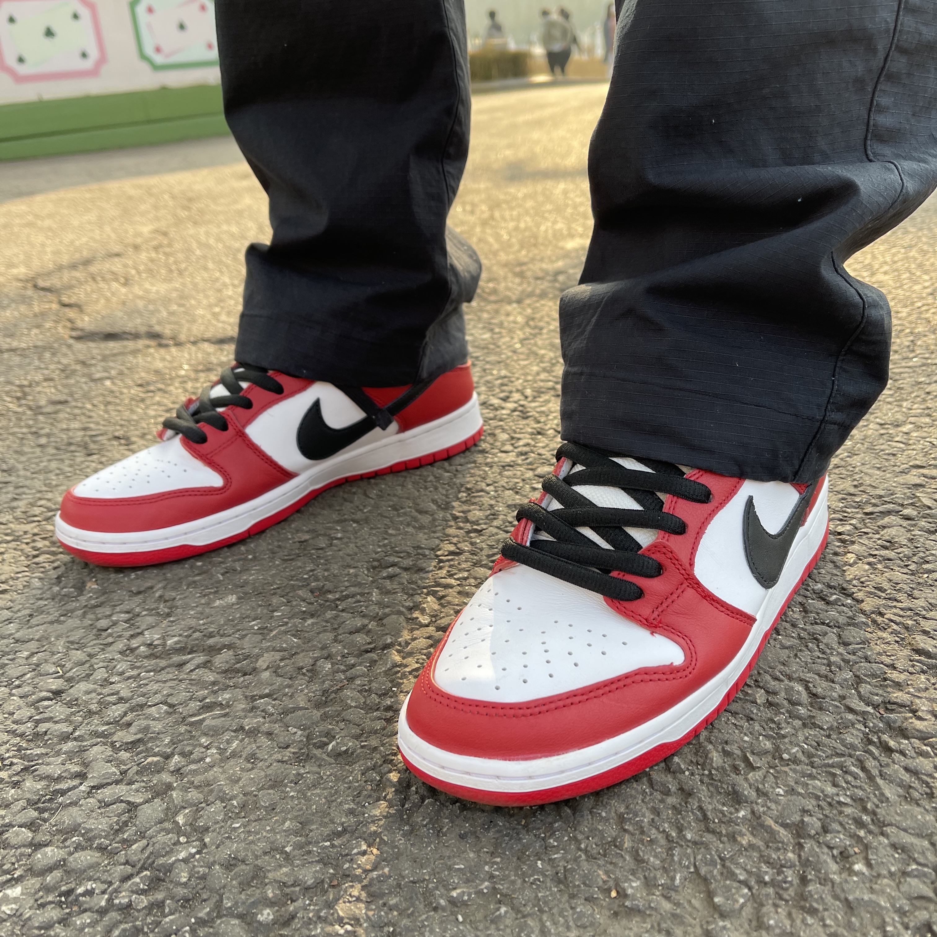Nike SB Dunk Low Pro Chicago, Supreme Bandana Box Logo Hooded Sweatshirt Navy - 19FW 착용 스타일 - 3