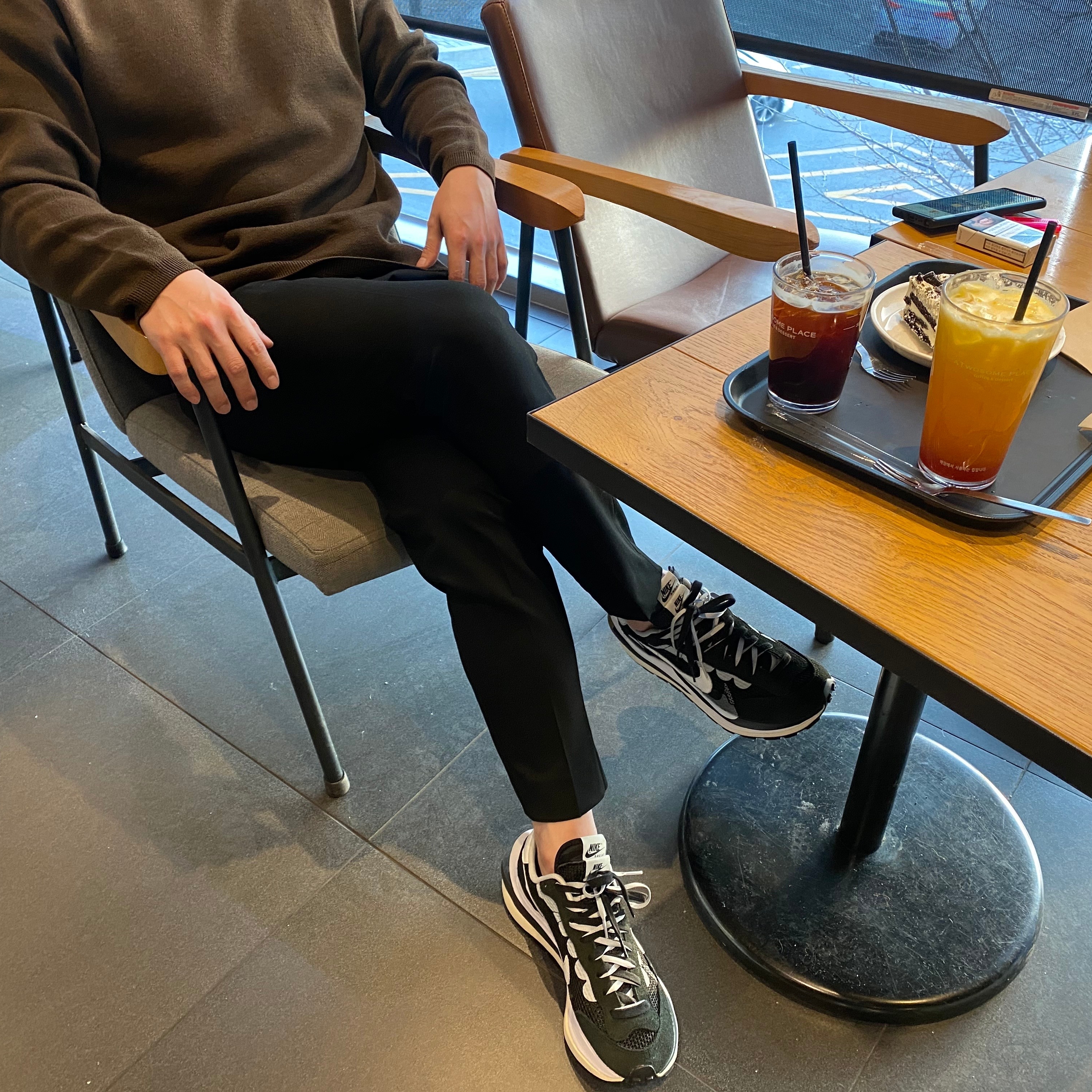 Nike x Sacai VaporWaffle Black White 착용 스타일