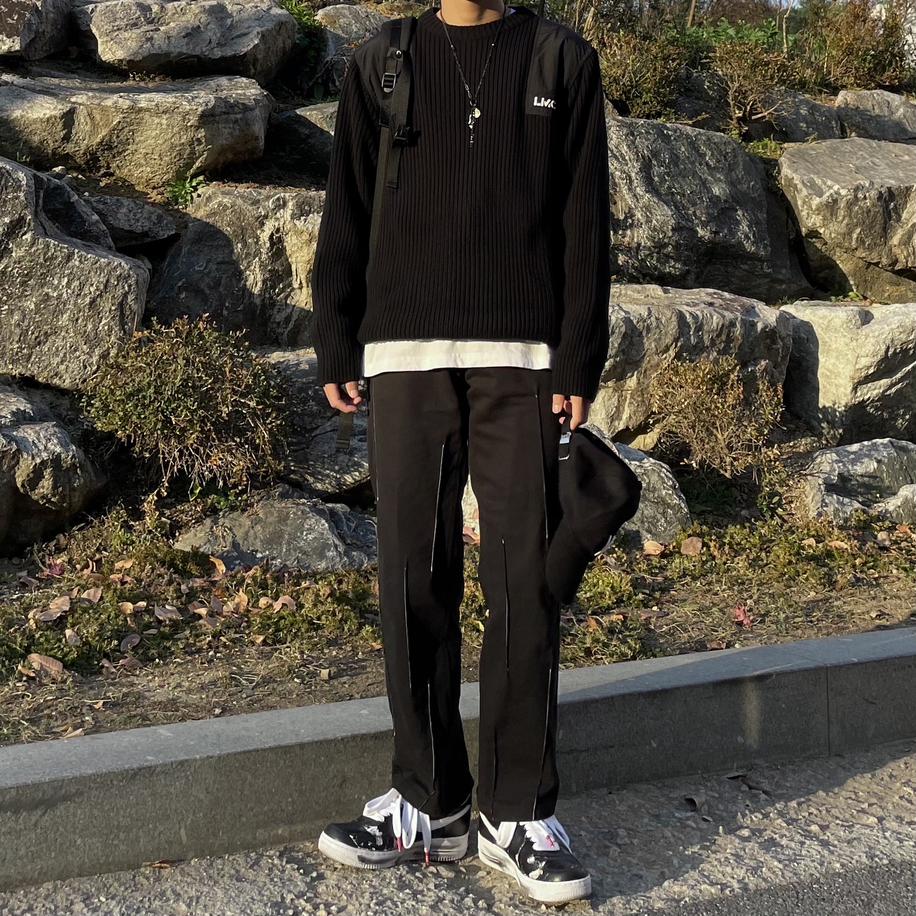 Nike x Peaceminusone Air Force 1 Low Para-Noise 착용 스타일