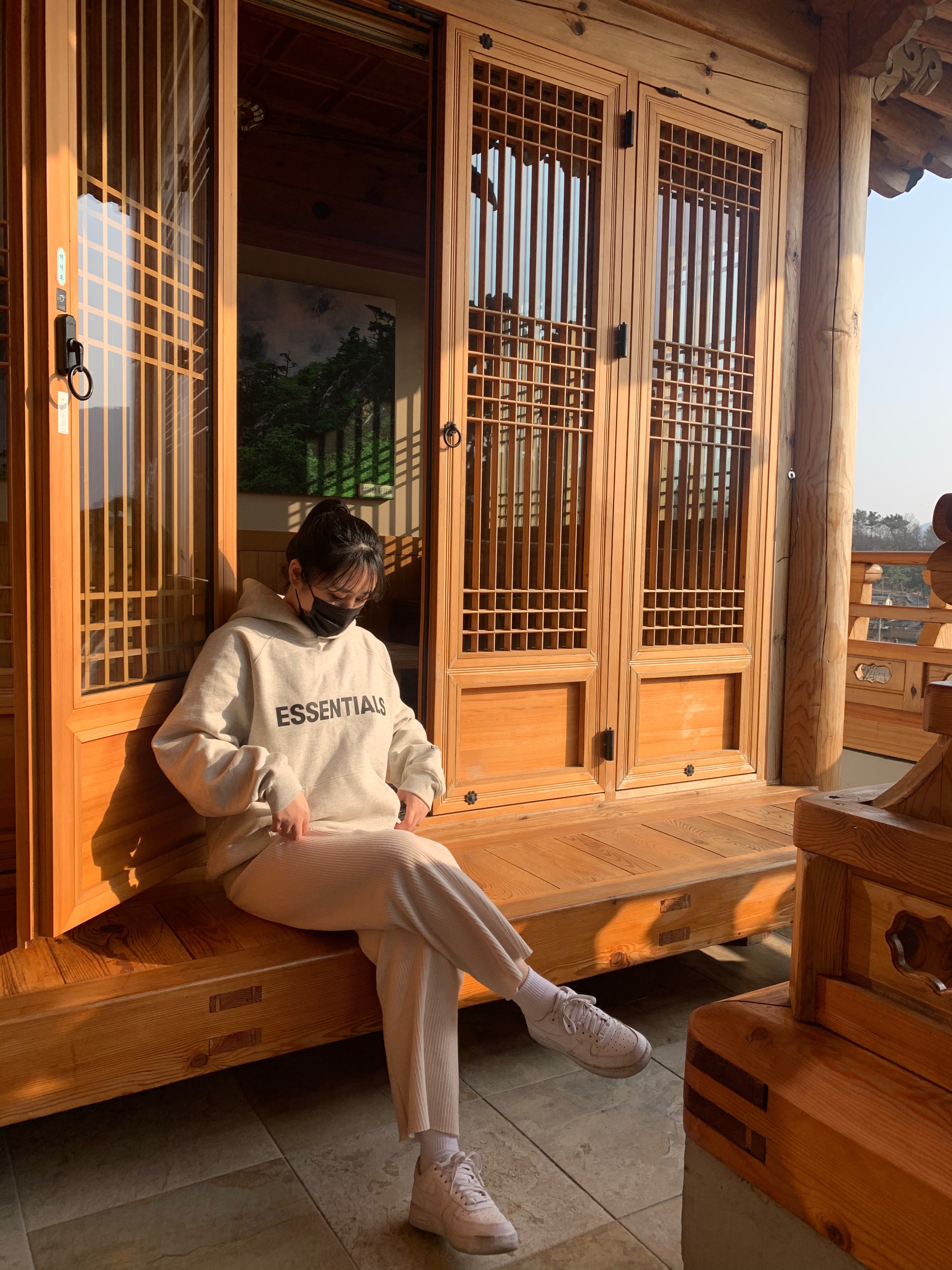Essentials 3D Silicon Applique Pullover Hoodie Oatmeal/Oatmeal Heather/Light Heather Oatmeal 2020 착용 스타일