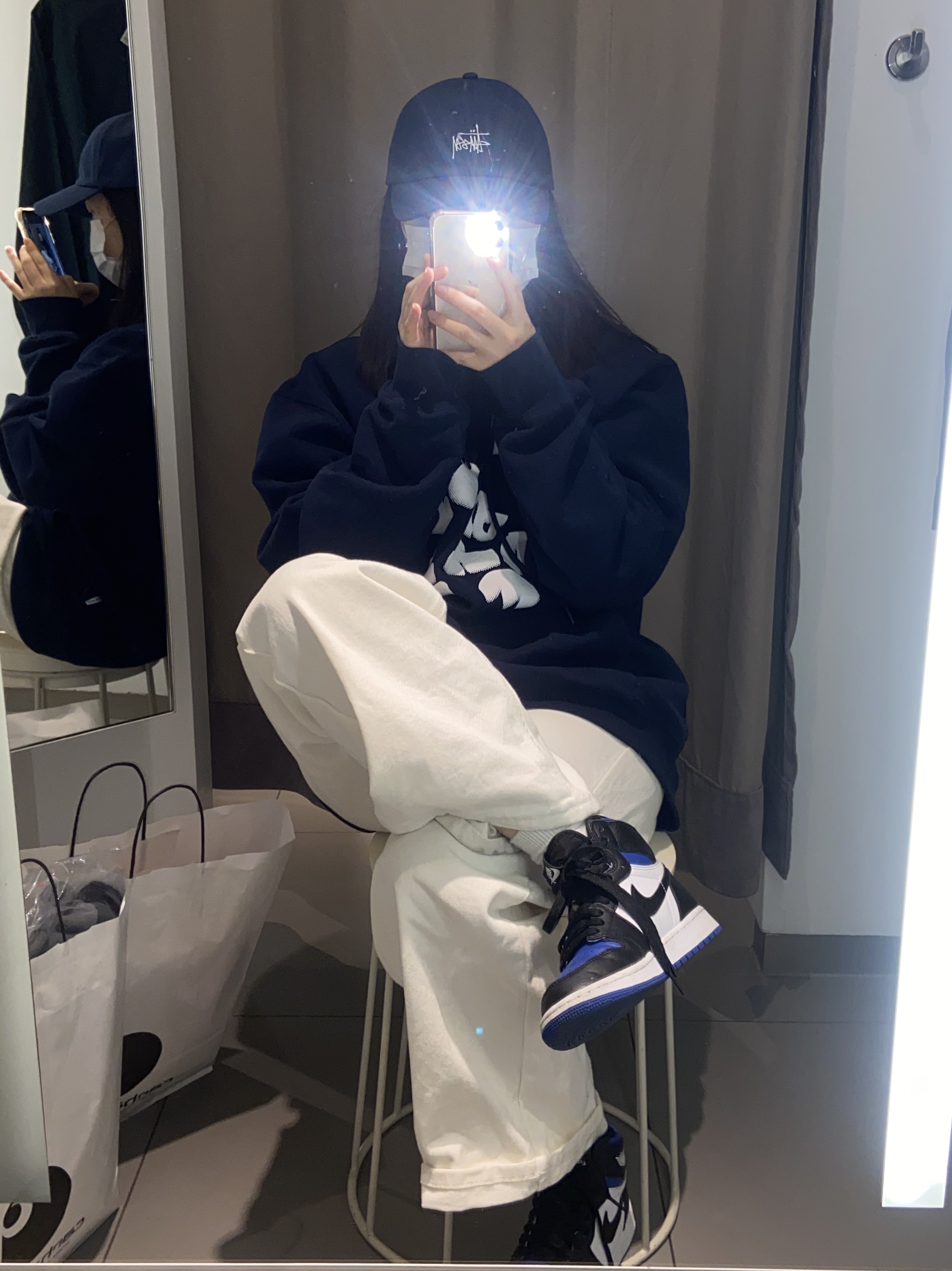 (GS) Jordan 1 Retro High OG Royal Toe 착용 스타일