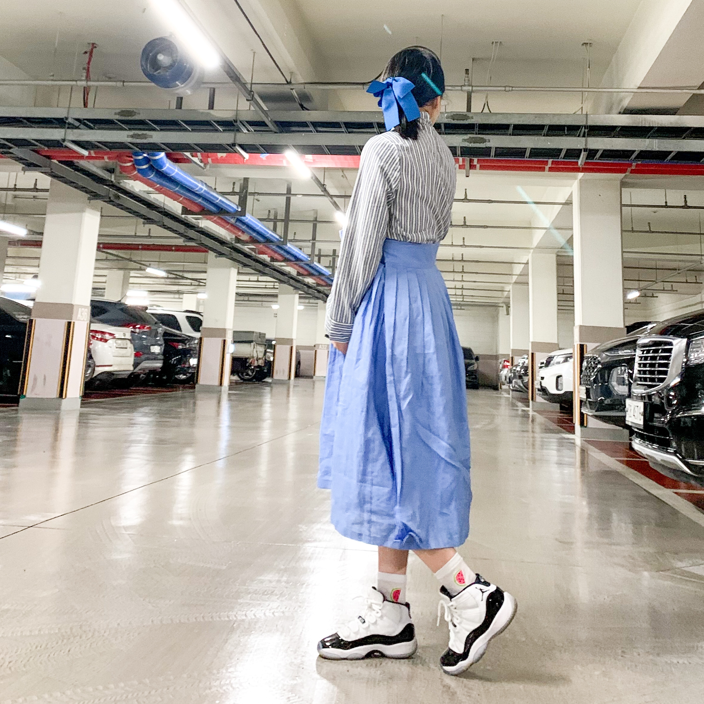 (GS) Jordan 11 Retro Concord 2018 착용 스타일 - 2