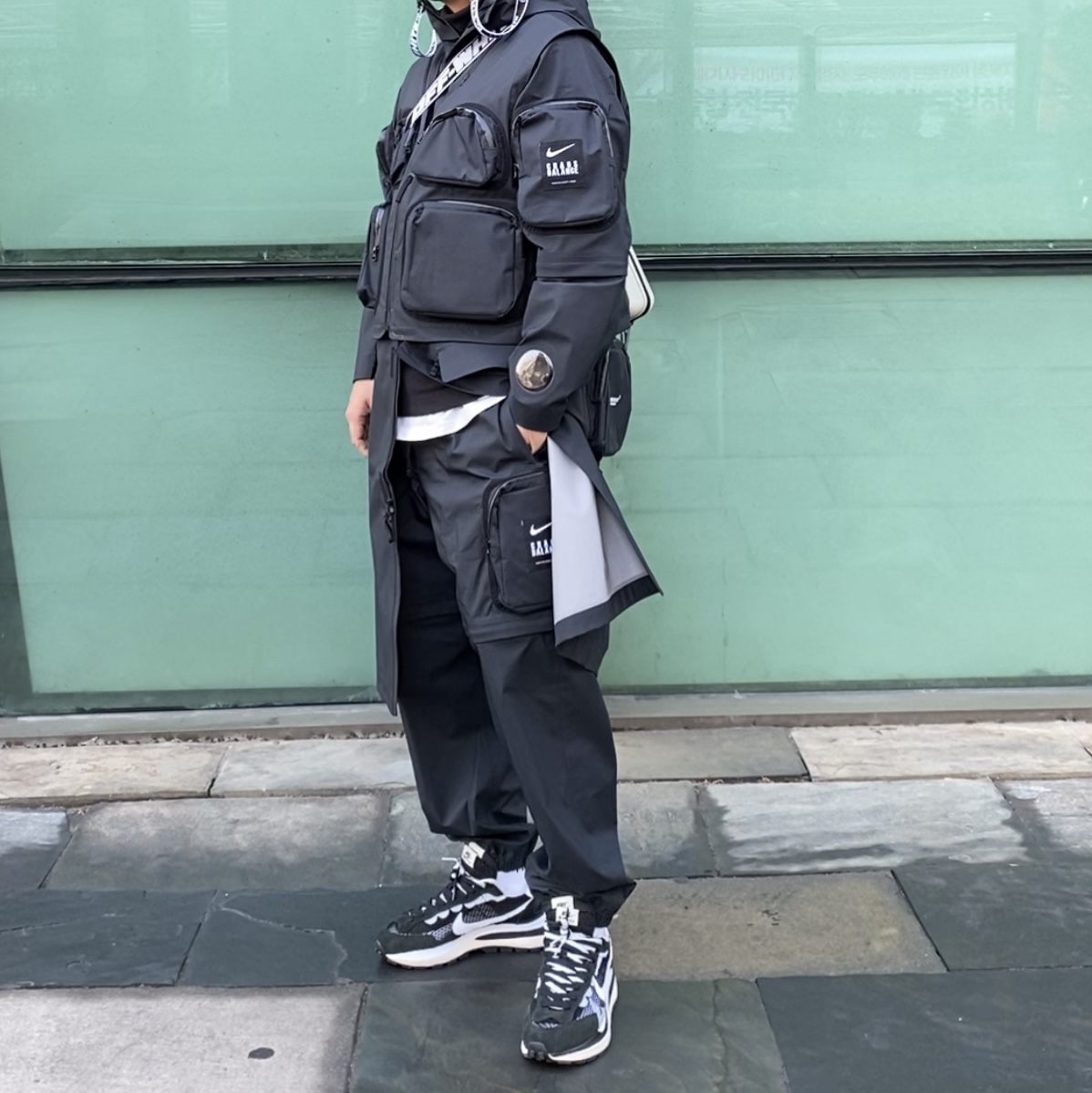 Nike x Undercover NRG Parka Black - Asia, Nike x Undercover 2-In-1 Pants Black - Asia 착용 스타일 - 1