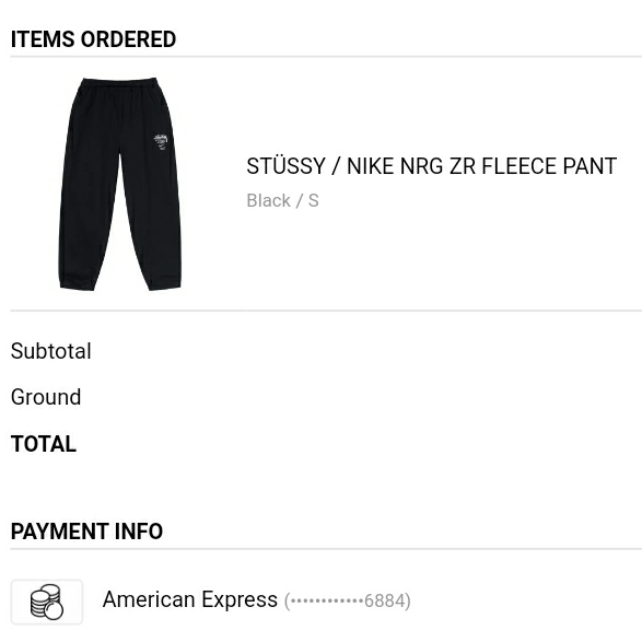 Nike x Stussy NRG ZR Fleece Pants Black - US/EU 착용 스타일