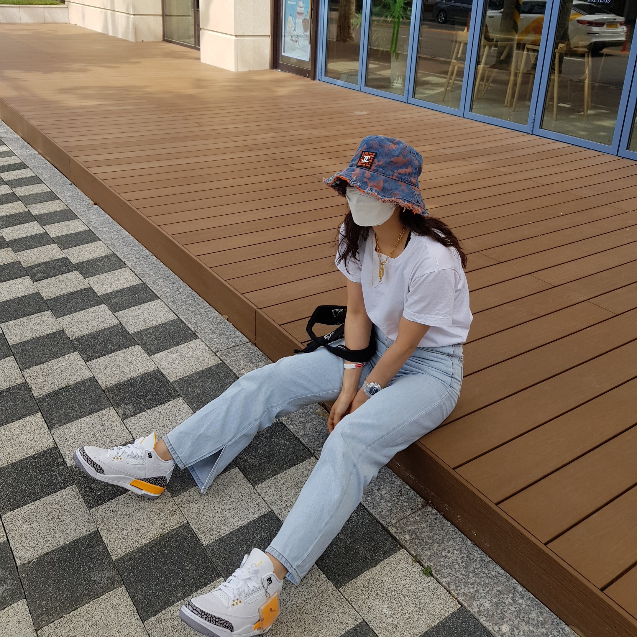 (W) Jordan 3 Retro Laser Orange 착용 스타일