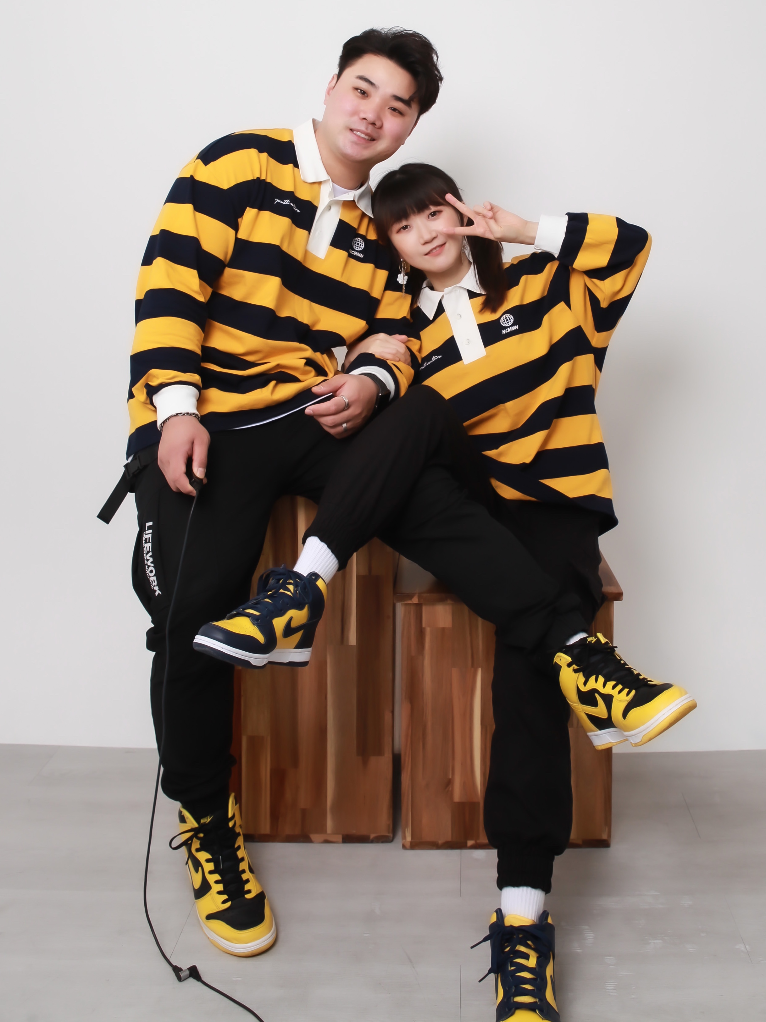 Nike Dunk High SP Maize & Blue, Nike Dunk High SP Varsity Maize 착용 스타일 - 1
