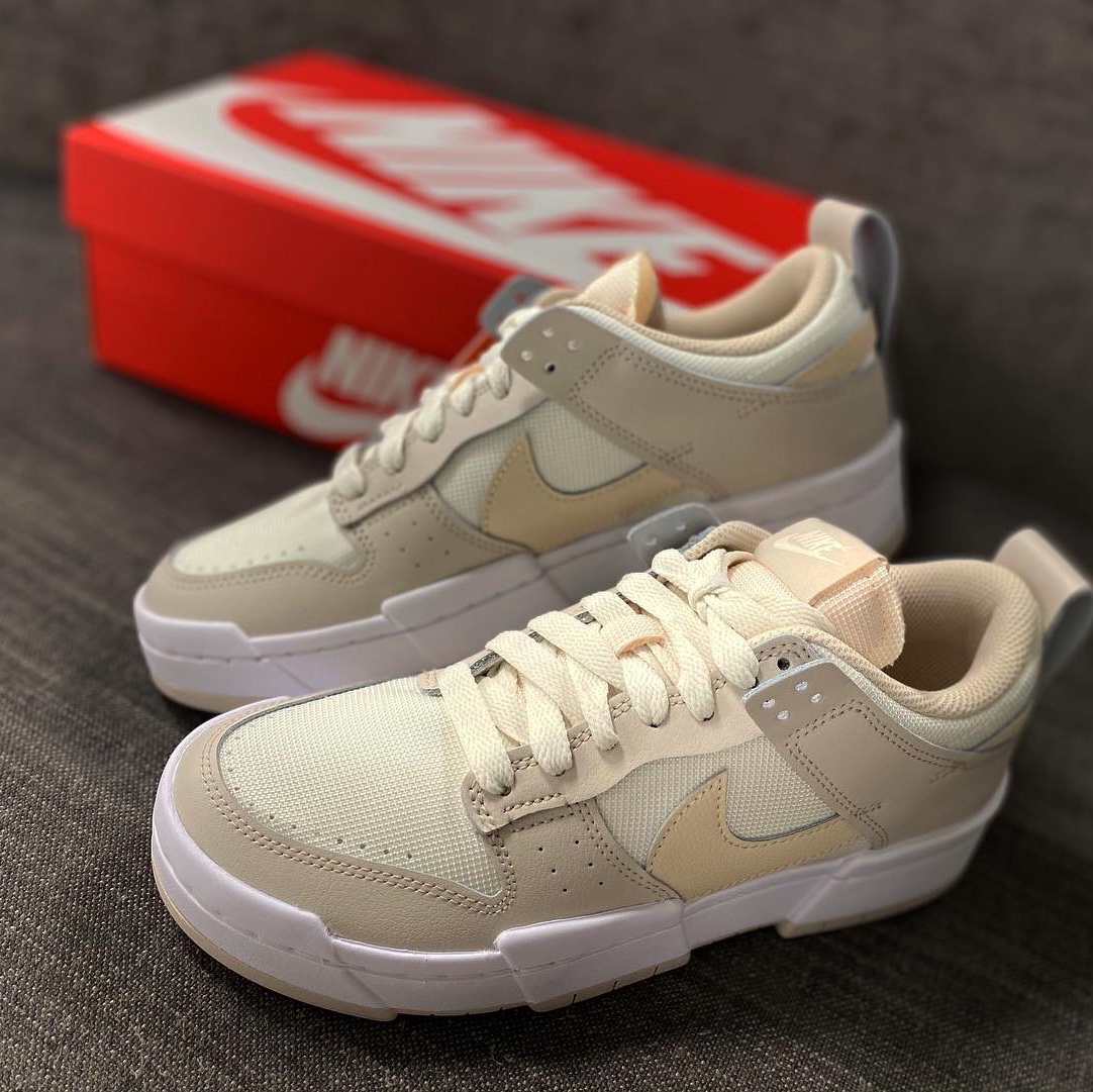 (W) Nike Dunk Low Disrupt Desert Sand 착용 스타일 - 1