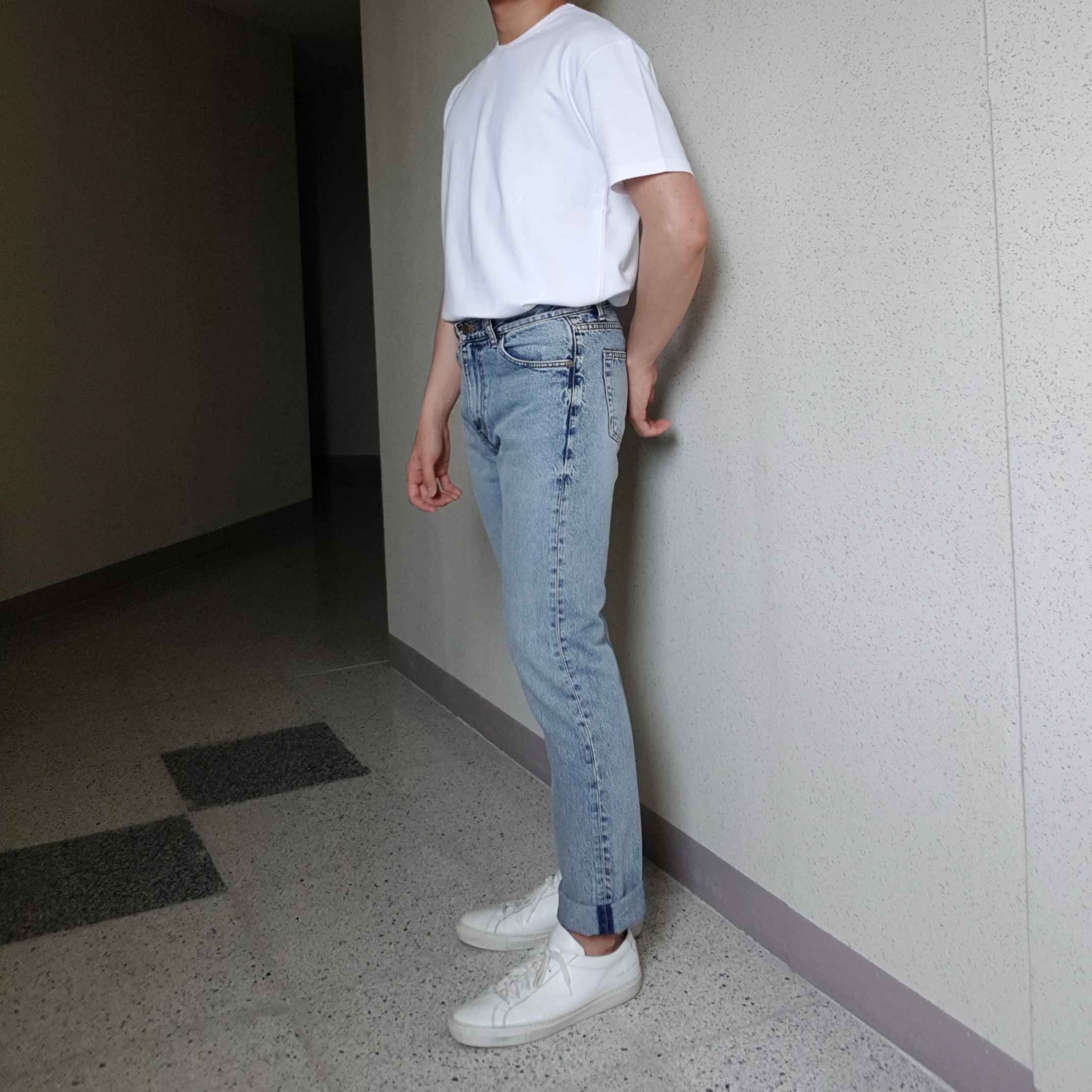 Common Projects Original Achilles Low White 착용 스타일