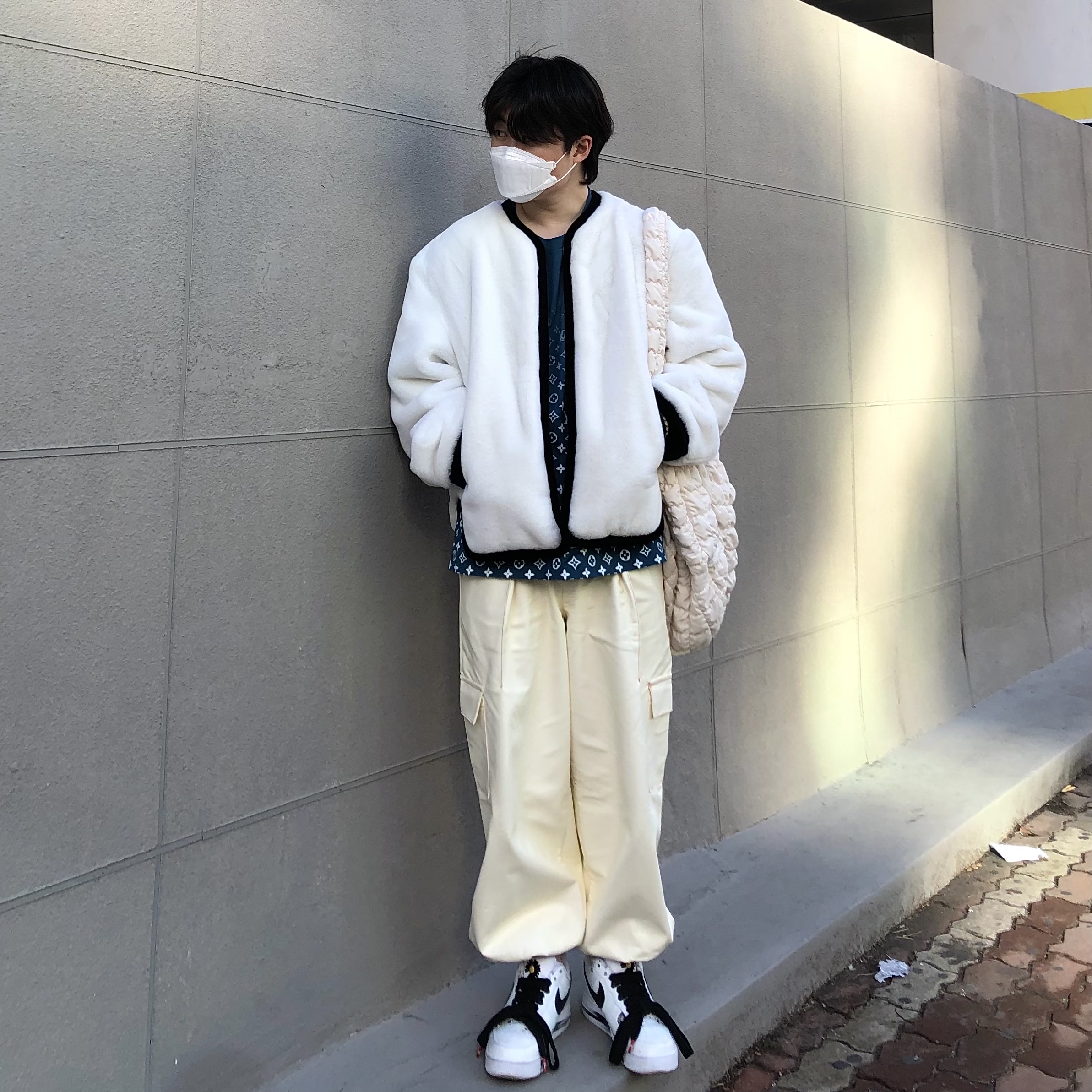 Nike x Peaceminusone Air Force 1 Low Para-Noise 2.0 착용 스타일