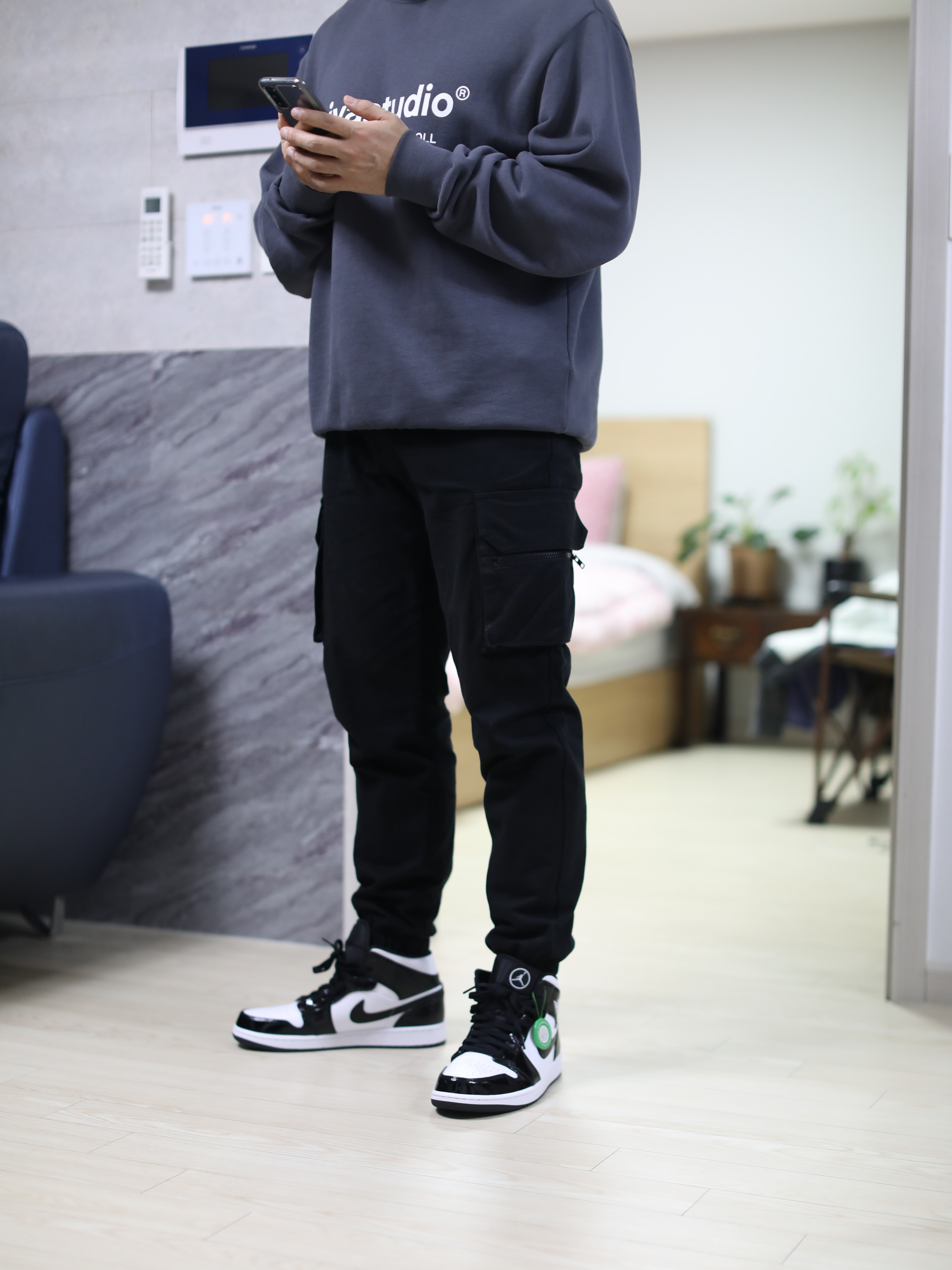 Jordan 1 Mid SE ASW Black 착용 스타일