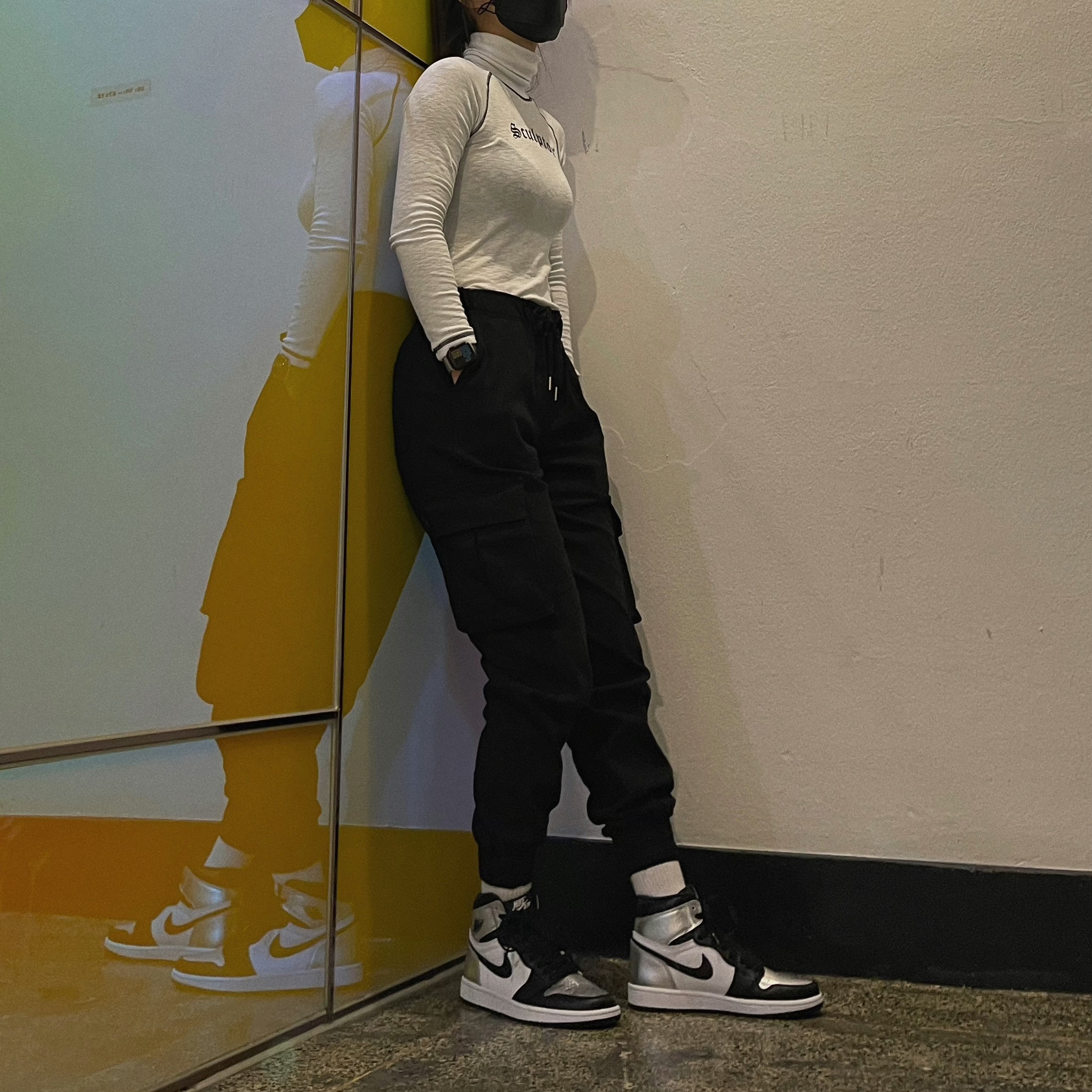 (W) Jordan 1 Retro High OG Silver Toe 착용 스타일