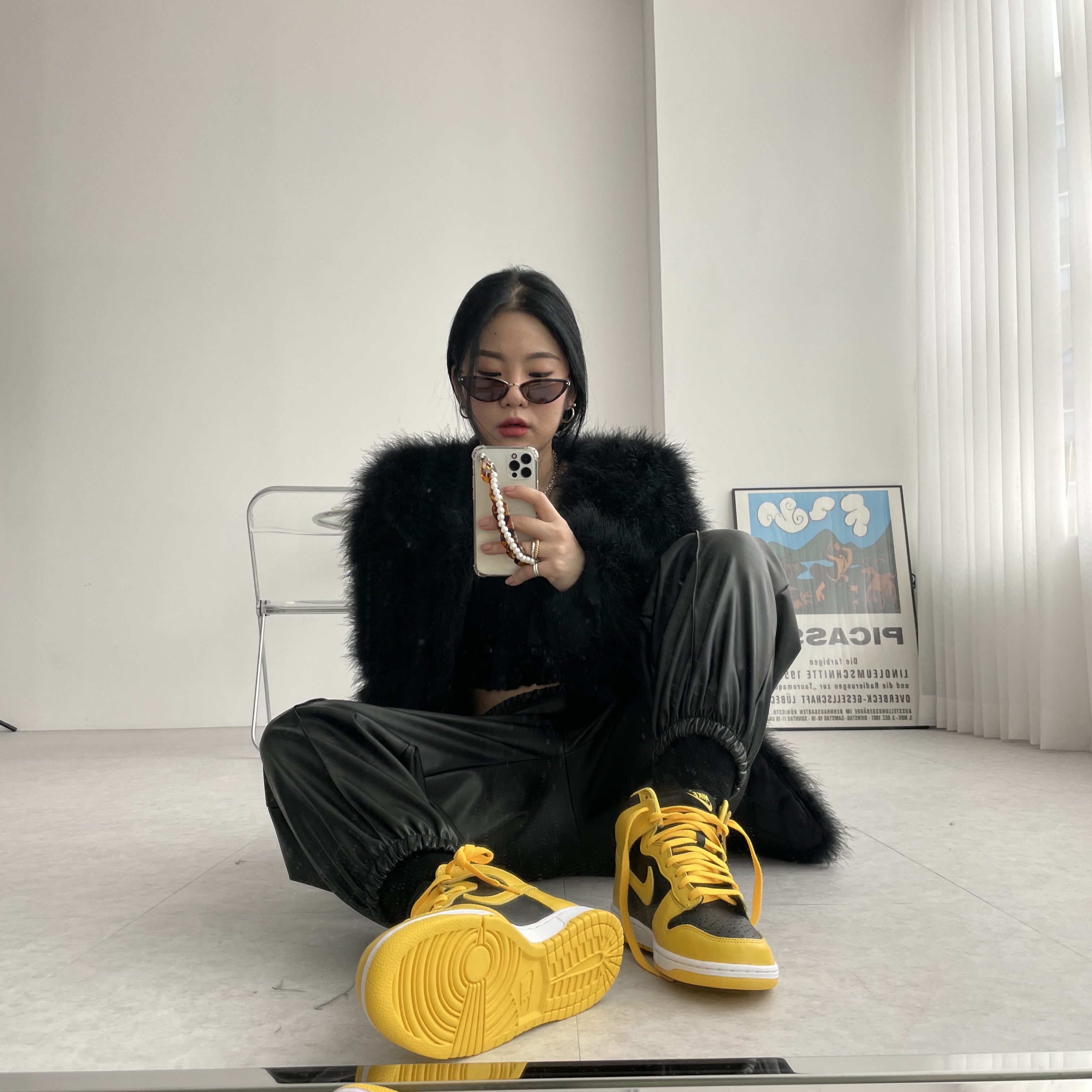 Nike Dunk High SP Varsity Maize 착용 스타일 - 1