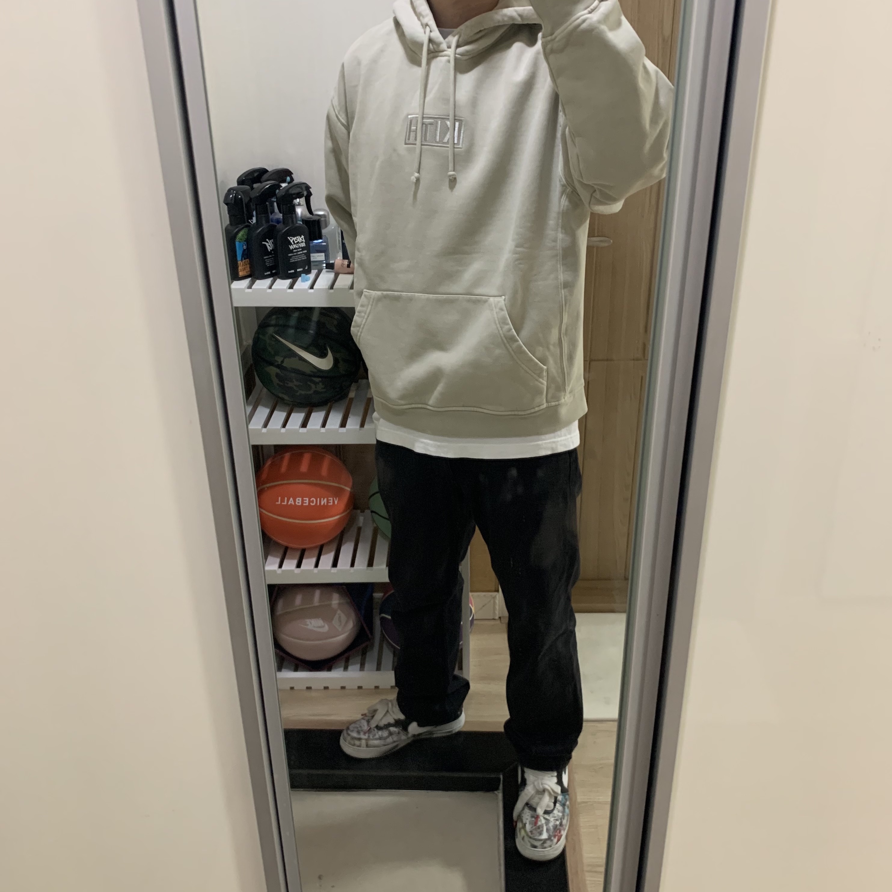 Nike x Peaceminusone Air Force 1 Low Para-Noise 착용 스타일