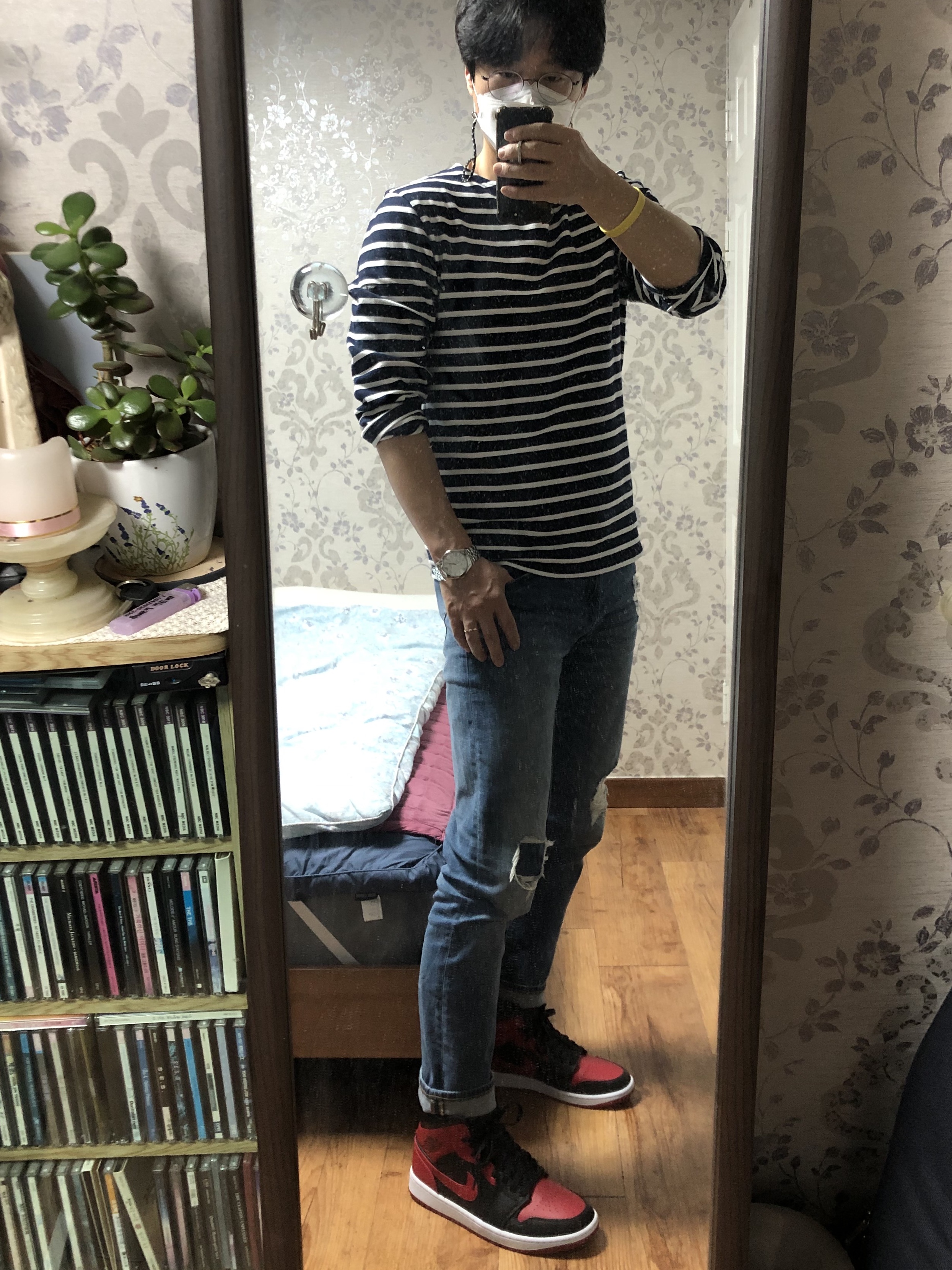 Jordan 1 Mid Bred Banned 2020 착용 스타일