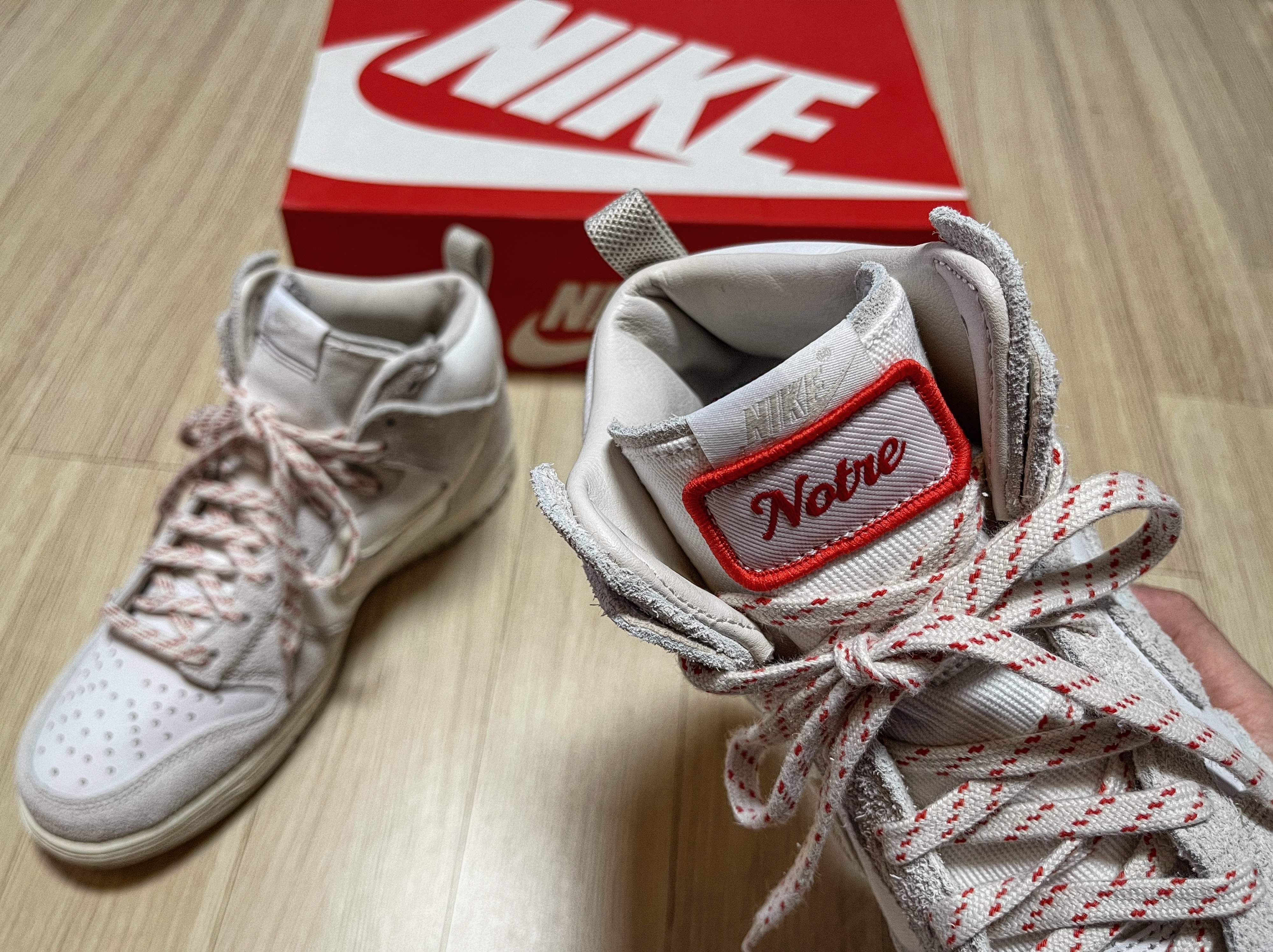 Nike x Notre Dunk High Light Orewood Brown 착용 스타일 - 5