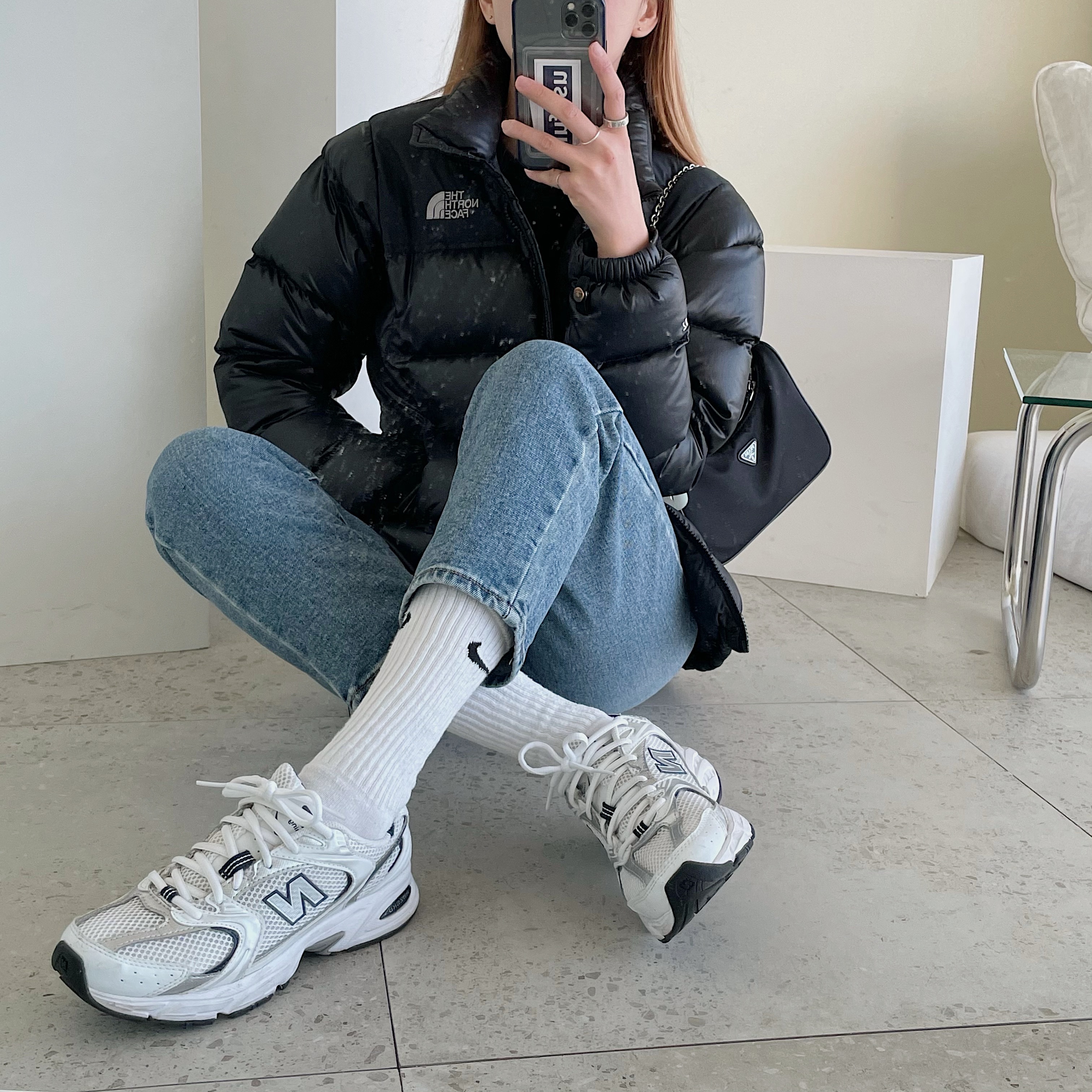 New Balance 530 White 착용 스타일 - 2