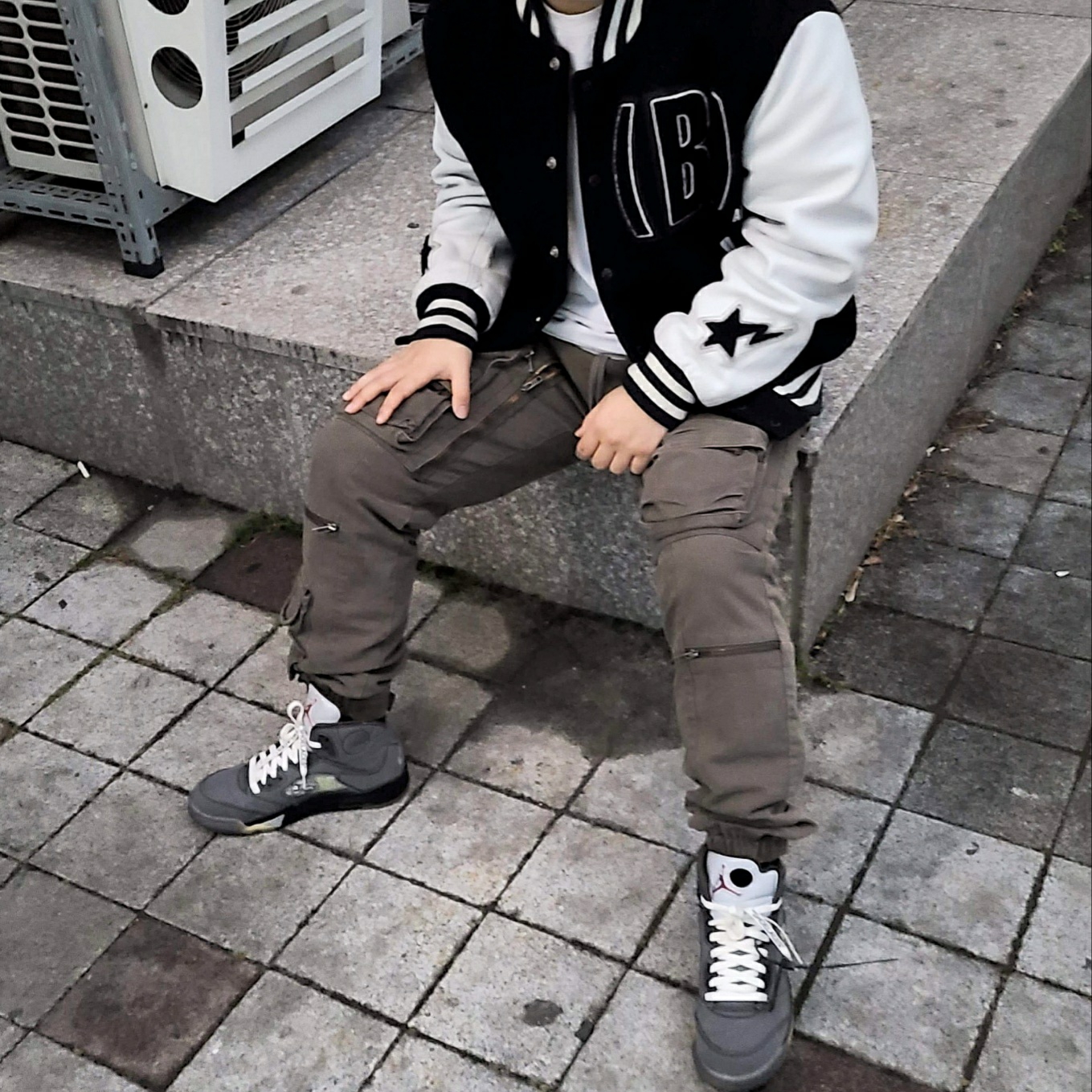 Jordan 5 x Off-White Retro SP Black Muslin 착용 스타일