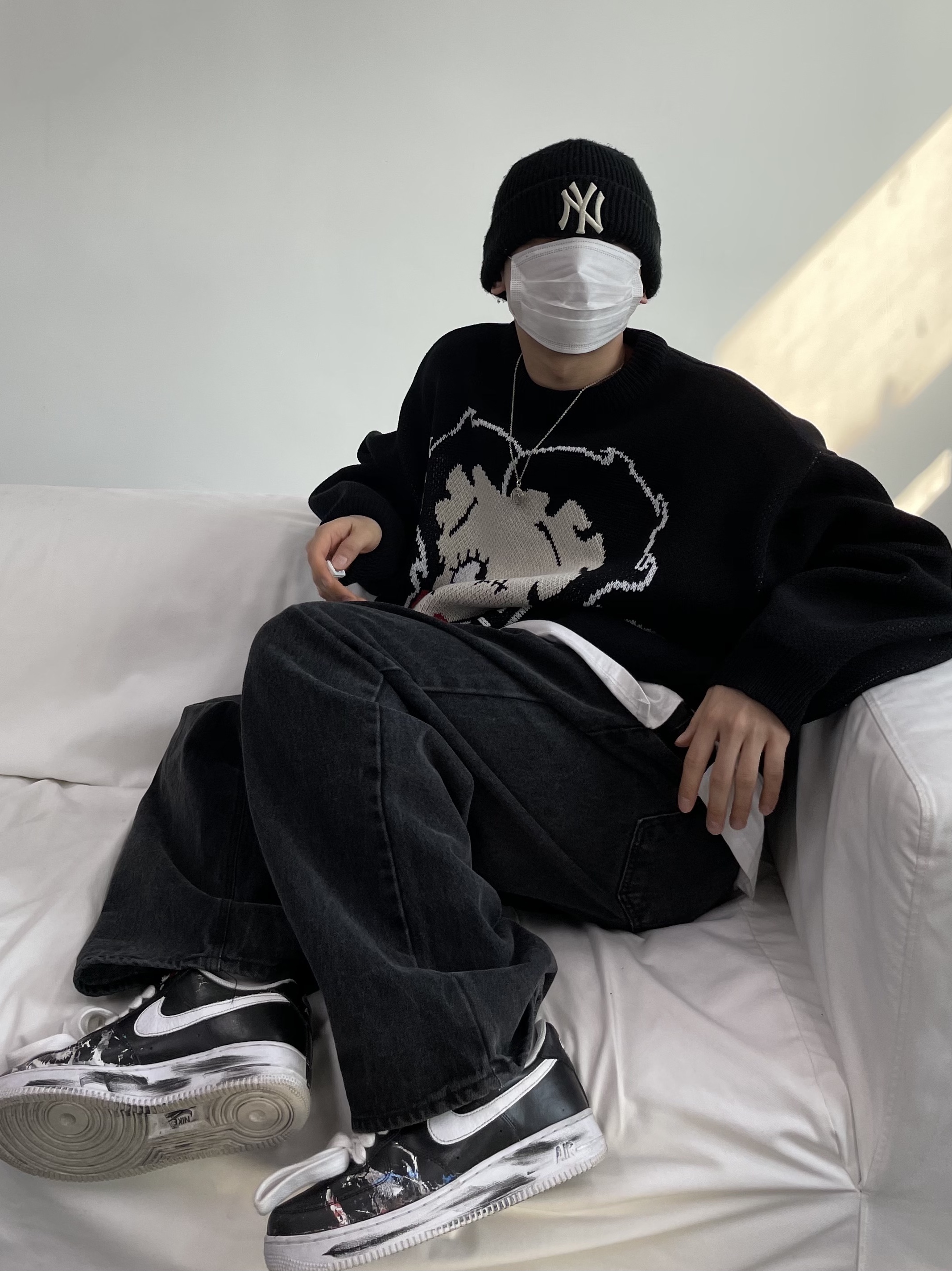 Nike x Peaceminusone Air Force 1 Low Para-Noise 착용 스타일