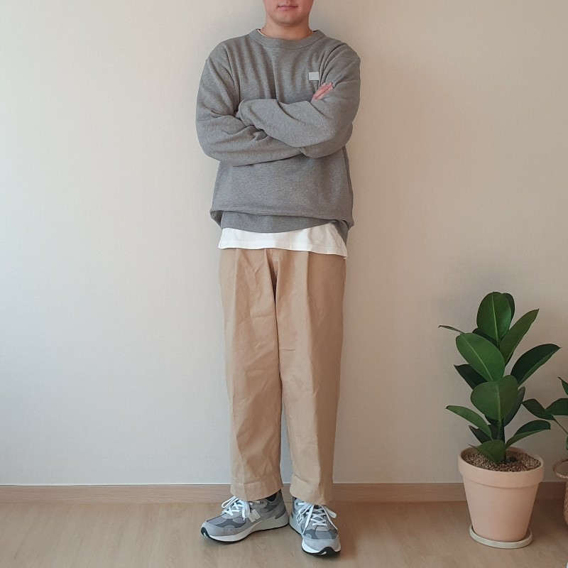 New Balance 992 Made in USA Grey - D Standard 착용 스타일