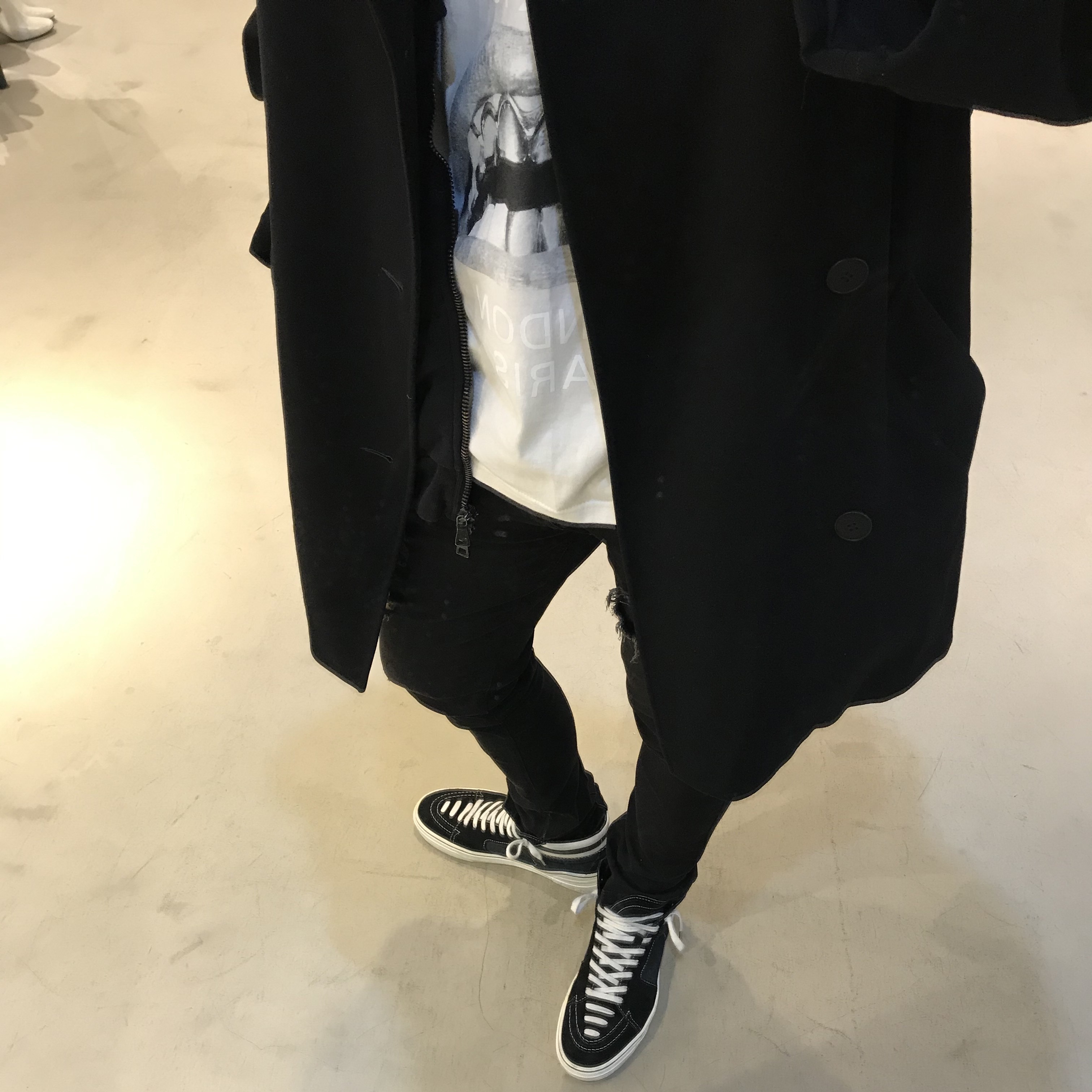 Stussy x Rick Owens 40 WT T-Shirt 착용 스타일 - 2